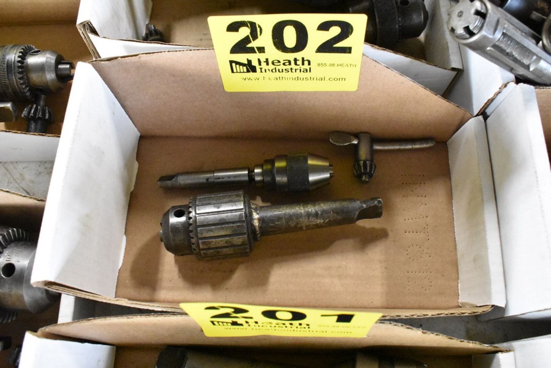 (2) ASSORTED DRILL CHUCKS AND ONE ALBRECHT 0-1/4" KEYLESS