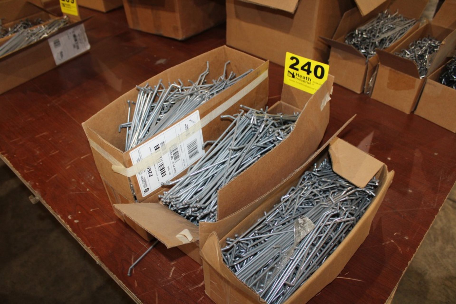 (3) BOXES OF PEG BOARD HANGERS