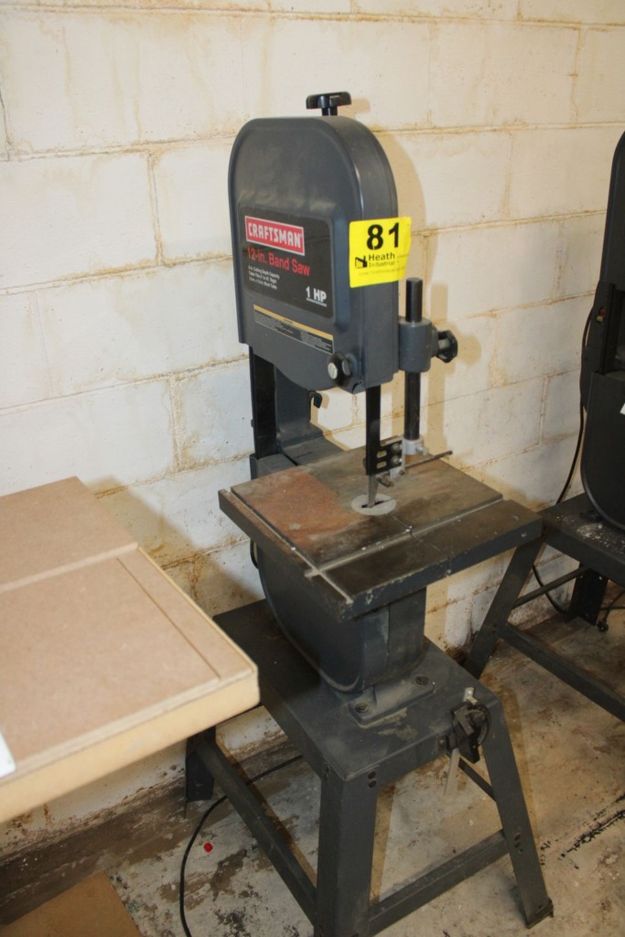 CRAFTSMAN 12" BANDSAW, 1HP, 5" DEPTH, WITH STAND - Image 2 of 3