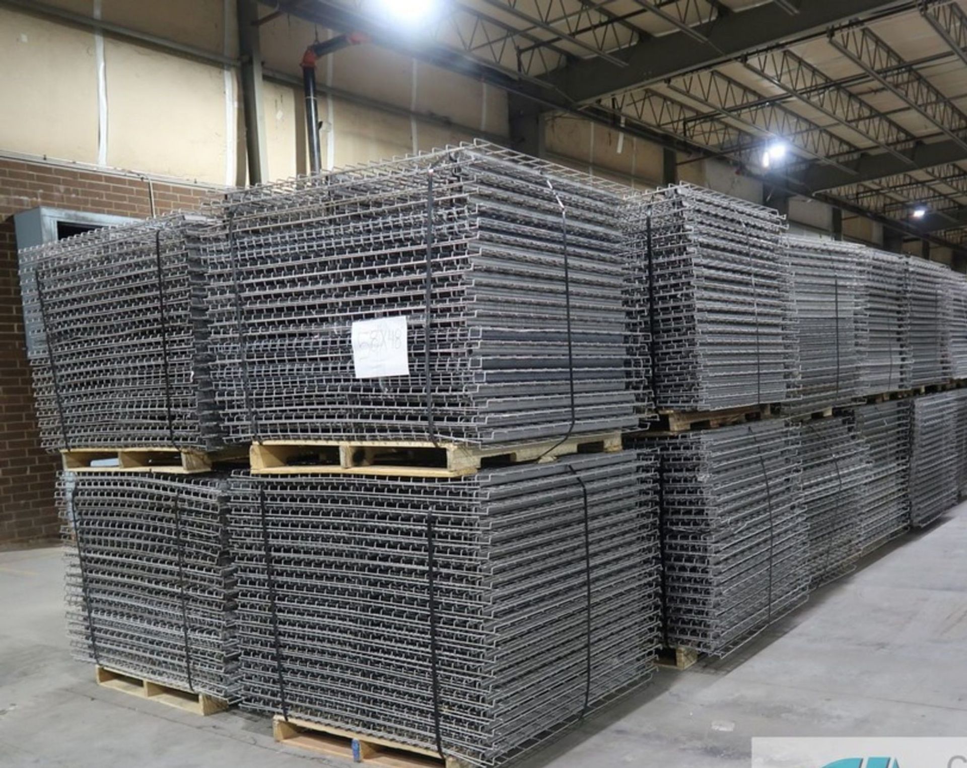 PALLET OF 3-CHANNEL WIRE DECKING, 58” X 48”. EACH PALLET CONTAINS 40 SECTIONS OF WIRE DECKS
