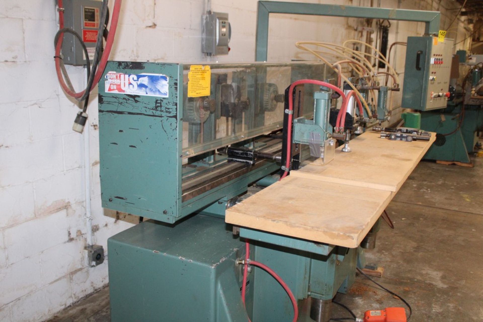 DOUCET 3-SPINDLE MODEL J20-6 HYDRAULIC HORIZONTAL BORING MACHINE, S/N 2000-06-280 - Image 7 of 7