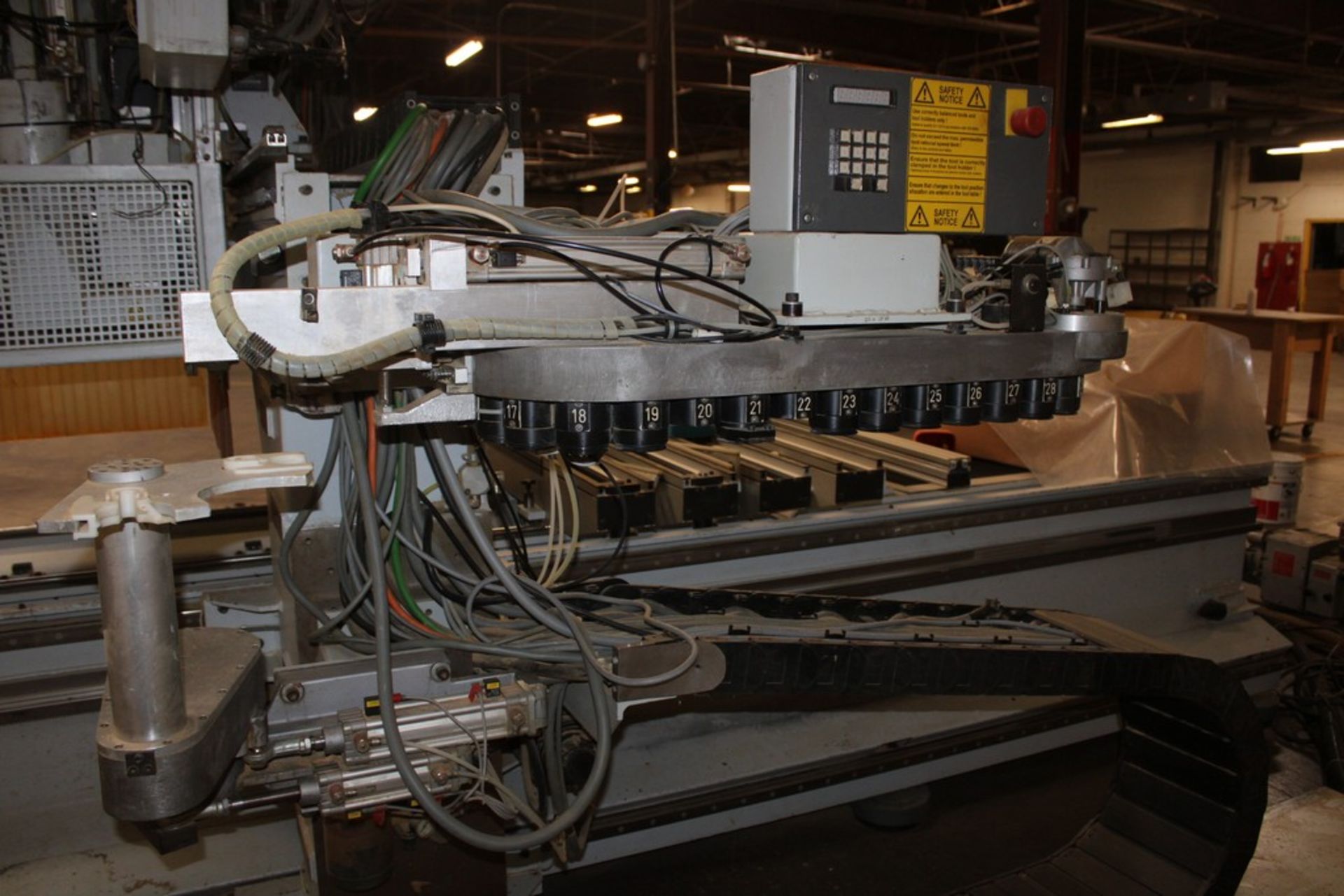 WEEKE MODEL BP150 POINT TO POINT CNC ROUTER, S/N 0-250-05-3068 (NEW 1999), WITH 30 STATION AUTOMATIC - Image 7 of 18