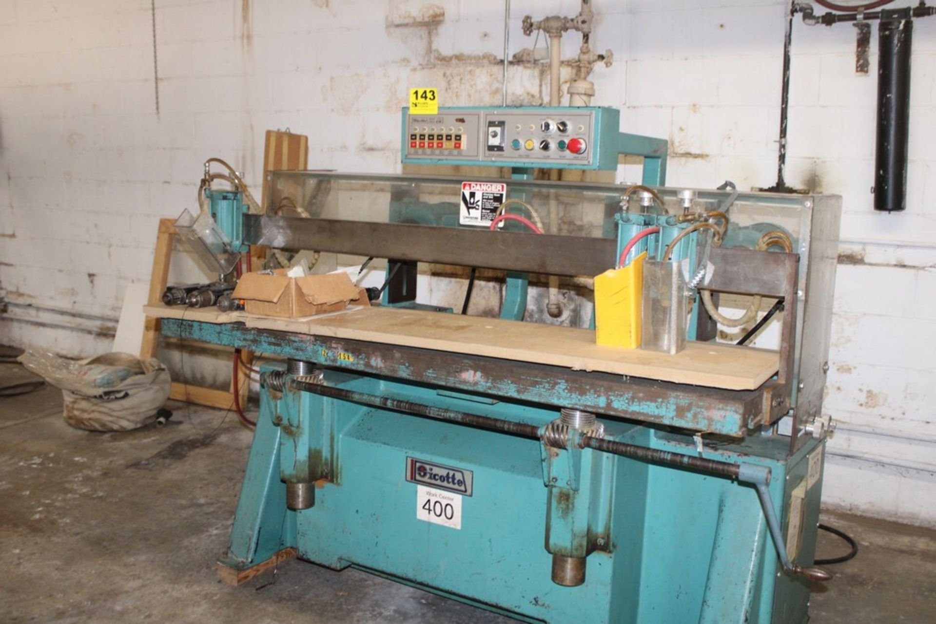 DOUCET 3-SPINDLE MODEL J20 HYDRAULIC HORIZONTAL BORING MACHINE, S/N 855