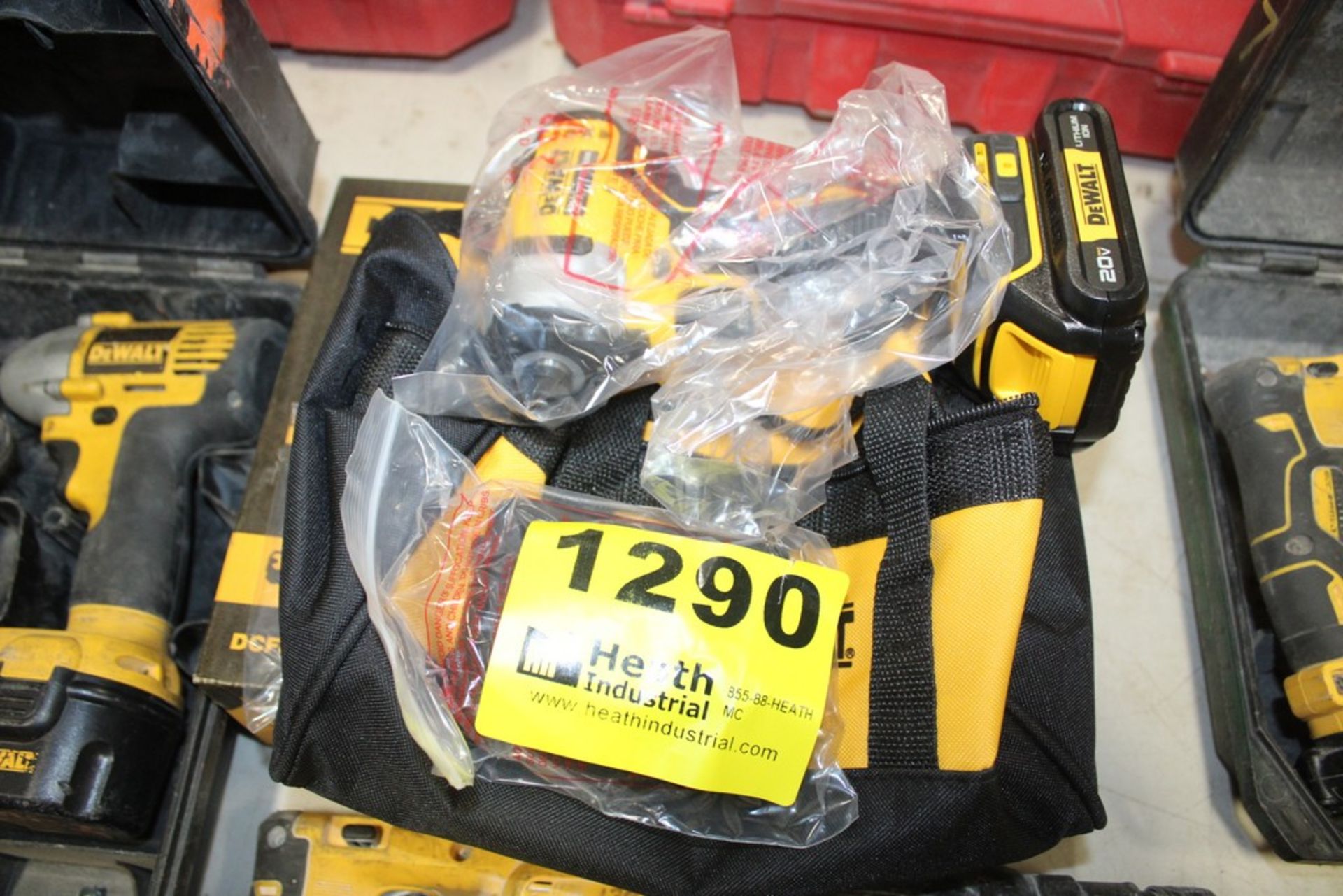 DEWALT MODEL DCF809 20V 1/4" CORDLESS IMPACT DRIVER, WITH BATTERY, CHARGE AND CASE-APPEARS TO BE