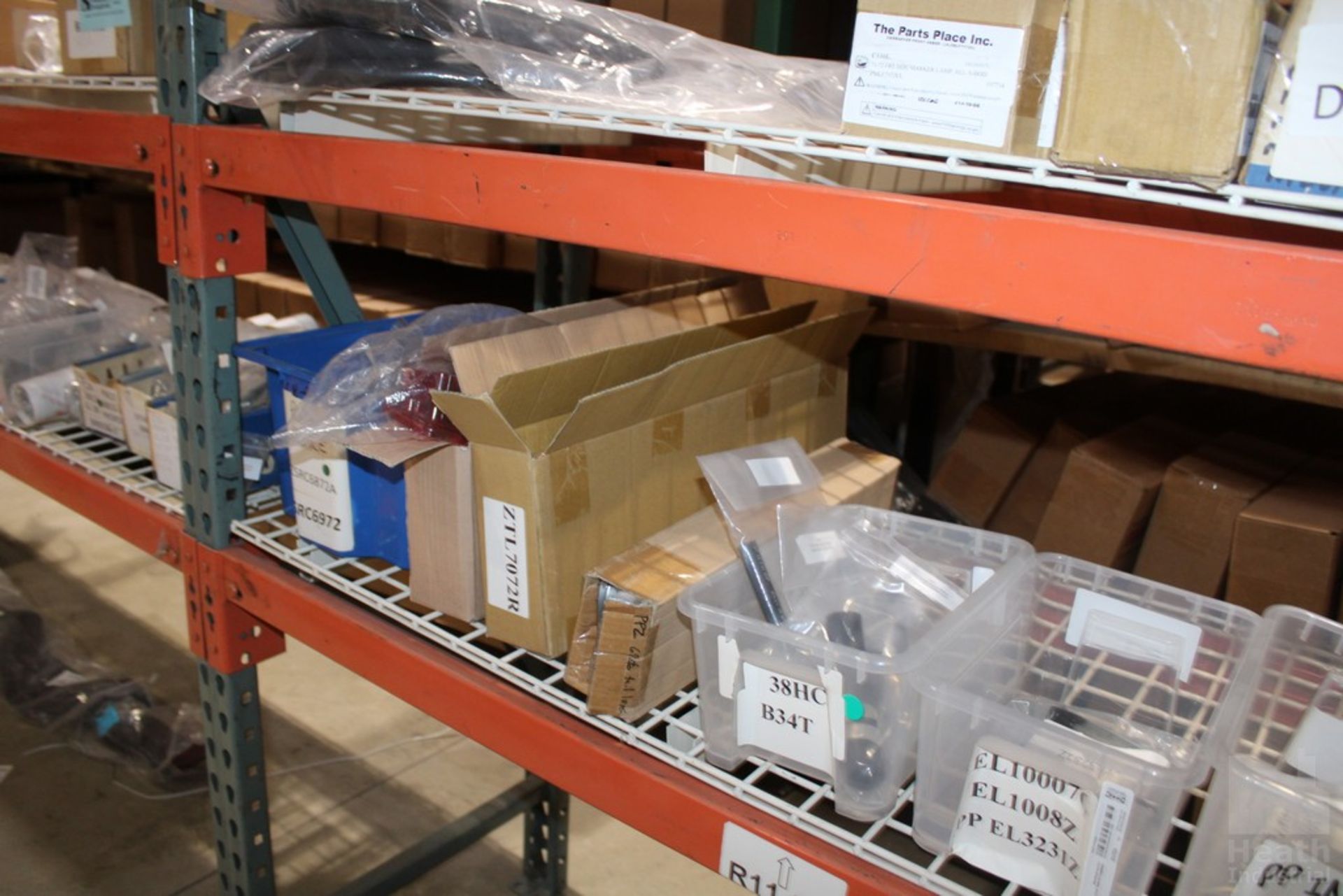 PARTS ON SHELVES, INCLUDING SHIFT CABLE, 1964-1967 GM POWER WINDOW WIRING BOOTS, 1969-1972 CUTLASS - Image 4 of 4