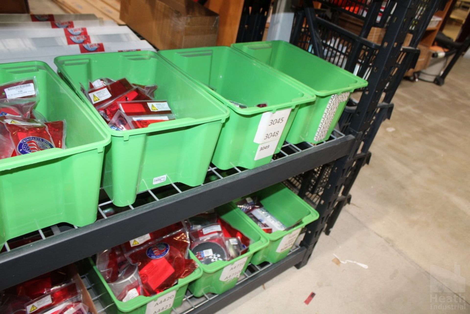 TRIM PARTS ON THREE SHELVES, INCLUDING 1967-1972 CHEVY PICKUP TAIL LIGHT LED CONVERSION KIT, 1957 - Image 5 of 7