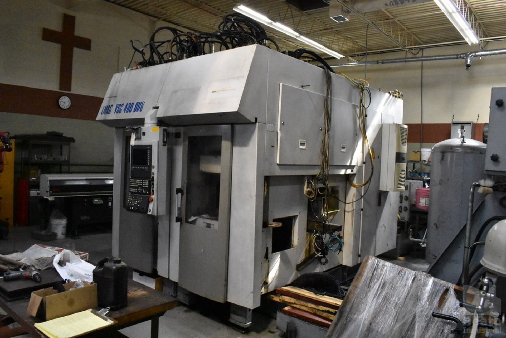 EMAG MODEL VSC400 DUO CNC TWIN SPINDLE VERTICAL PICK-UP TURNING MACHINE, S/N M736-72444 (NEW - Image 2 of 11