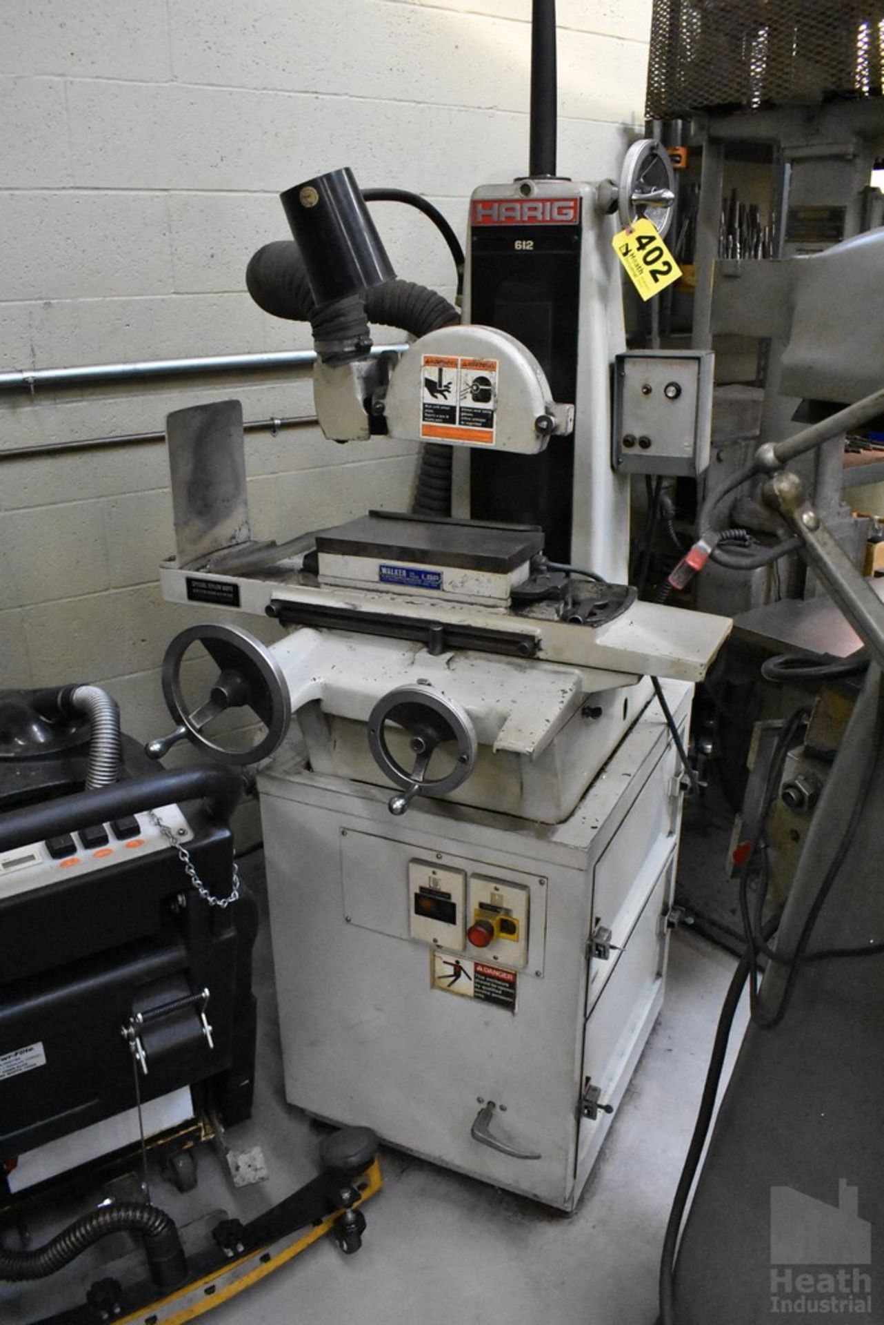 HARIG MODEL 612 6" X 12" HAND FEED SURFACE GRINDER, WITH WALKER LBP MAGNETIC CHUCK WITH WALKER CHUCK - Image 2 of 6