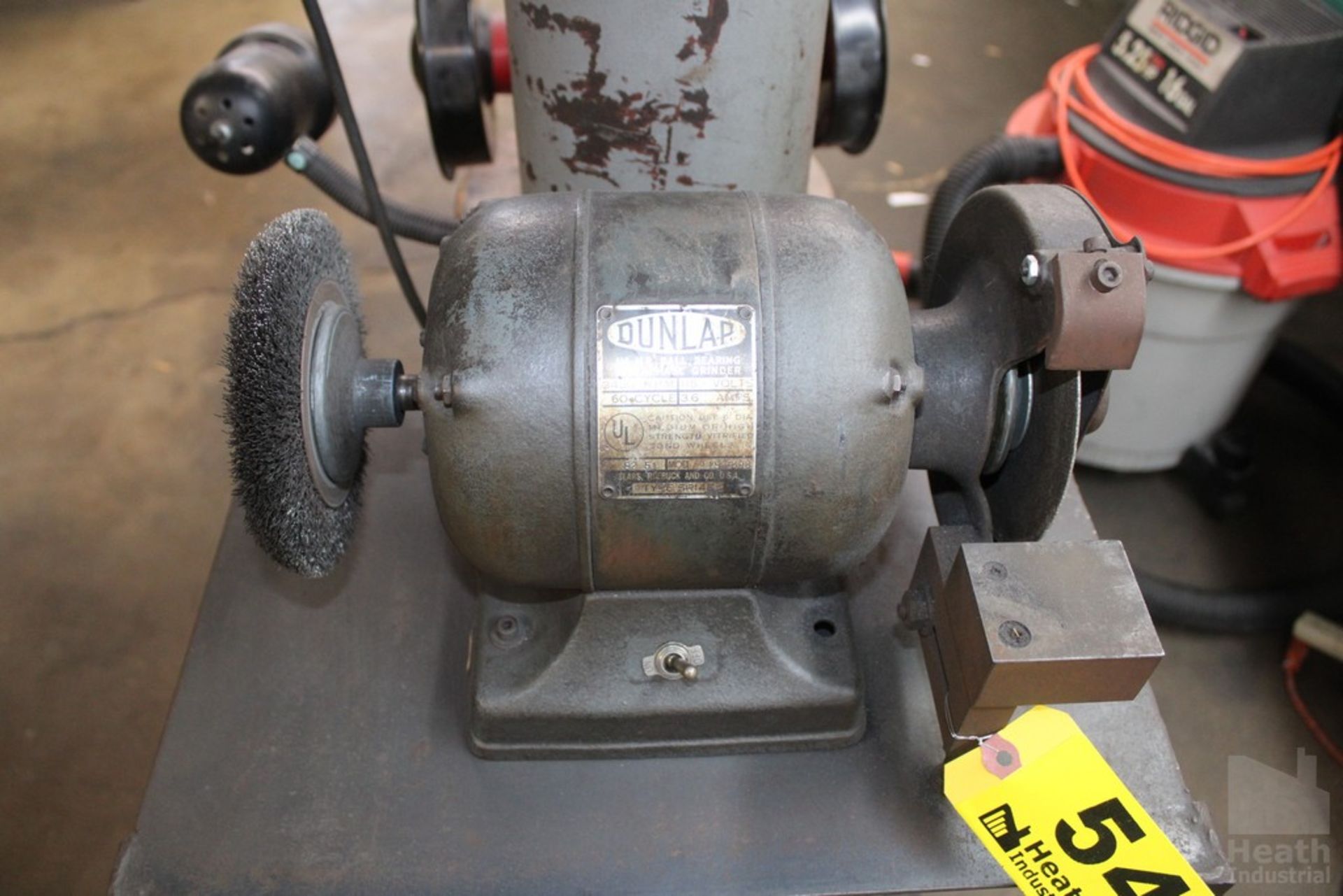 DUNLAP 14", 6" DOUBLE END GRINDER WITH STAND - Image 3 of 3