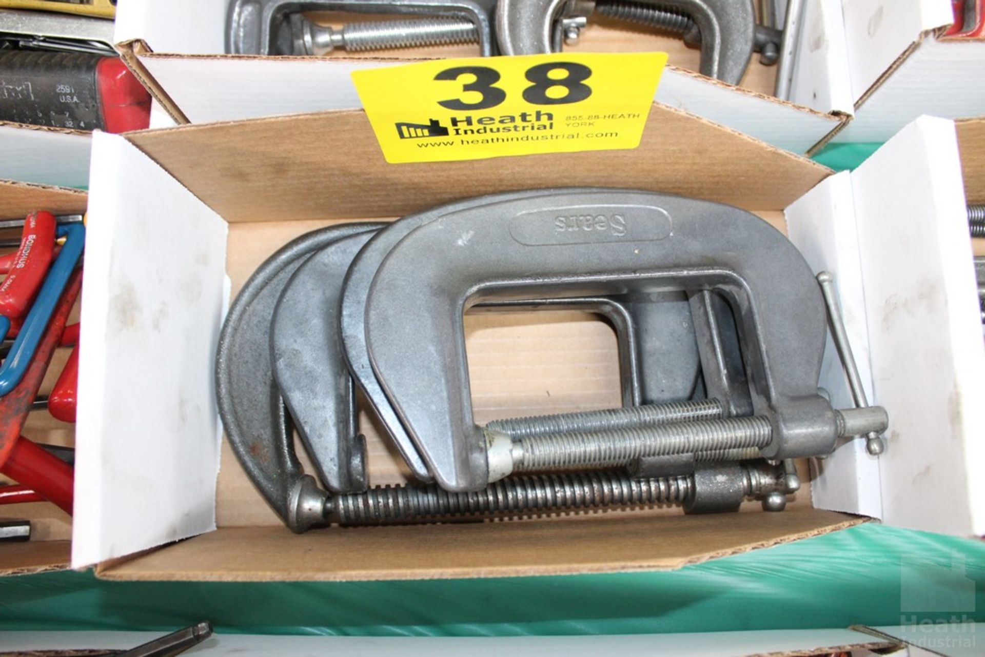 (4) ASSORTED C-CLAMPS