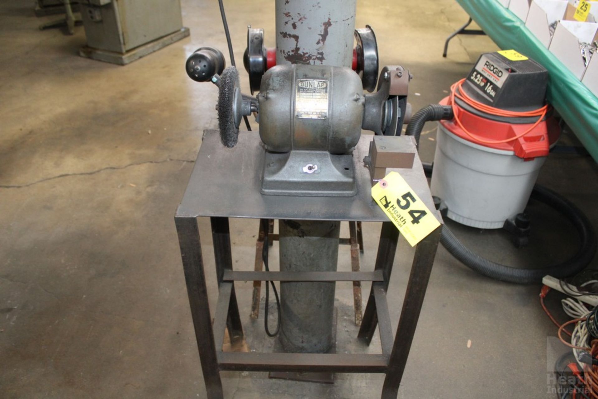 DUNLAP 14", 6" DOUBLE END GRINDER WITH STAND