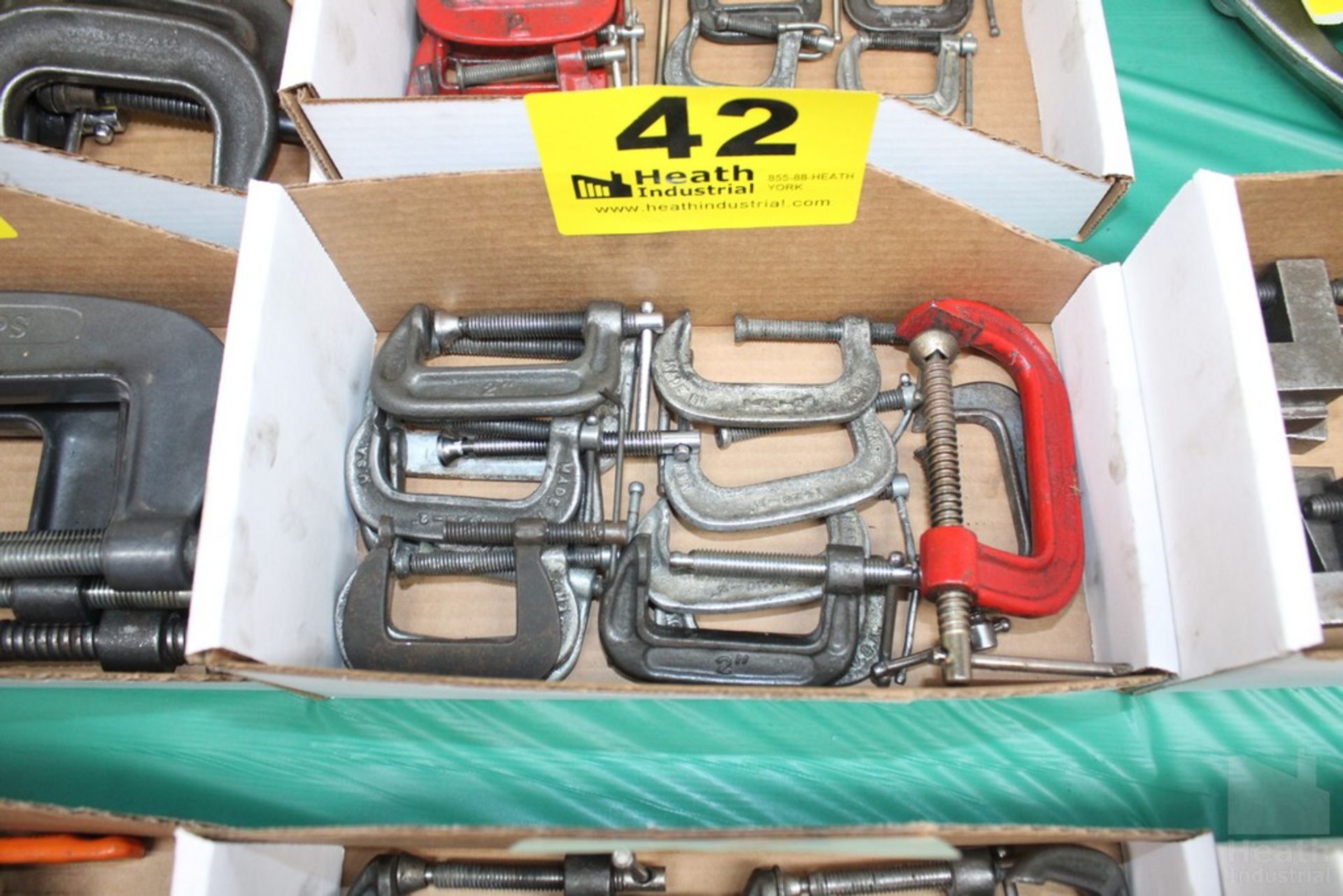 (13) ASSORTED C-CLAMPS