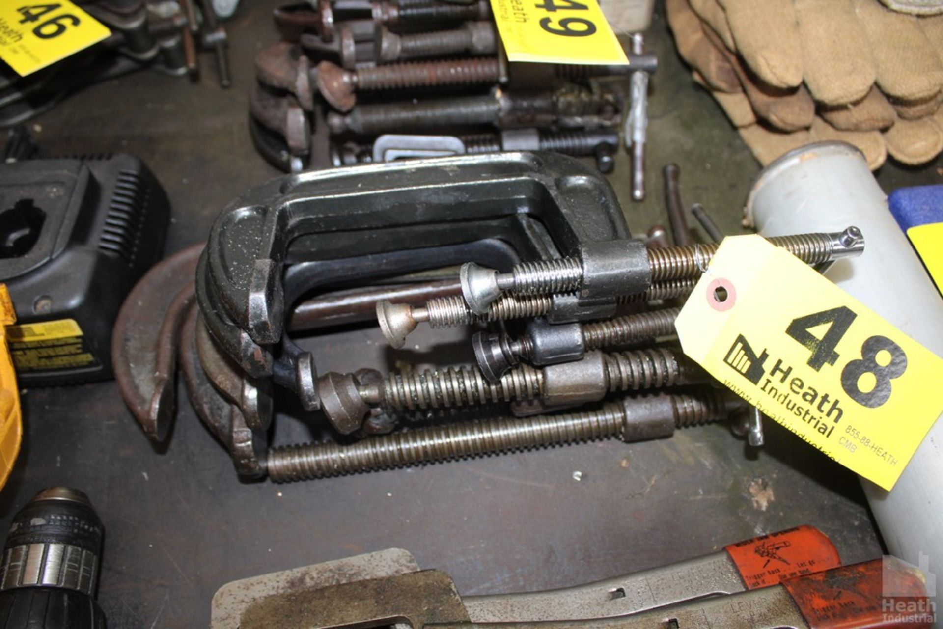 (6) ASSORTED C-CLAMPS