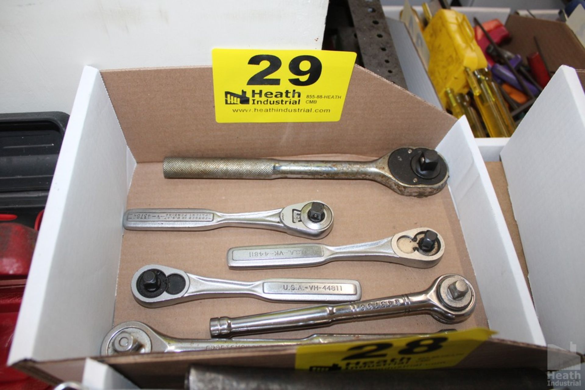 (6) 1/2" AND 3/8" DRIVE RATCHETS IN BOX