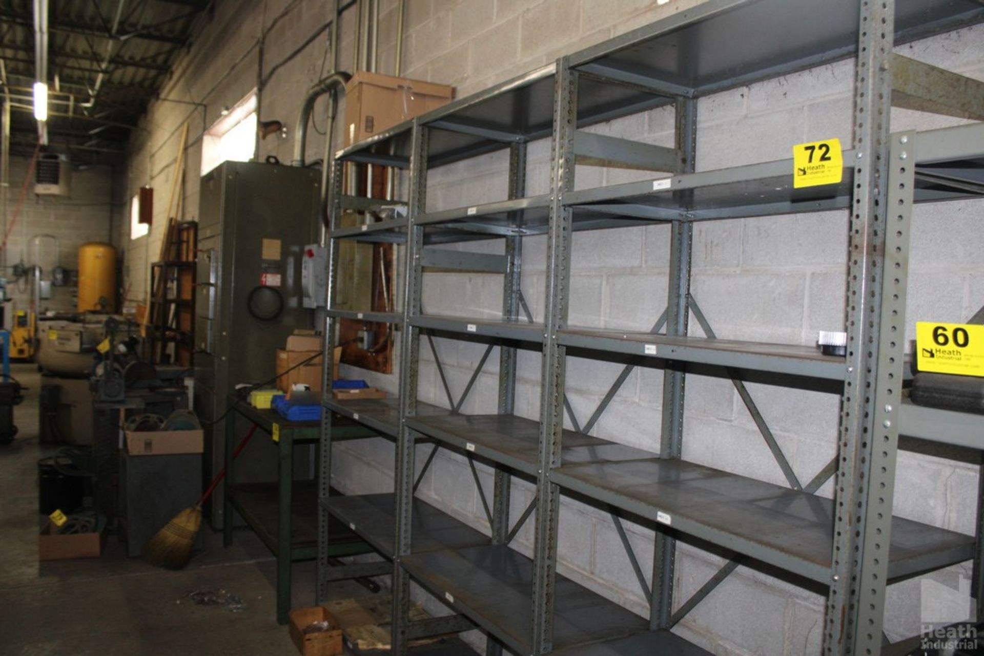 (3) STEEL SHELVING UNITS 36" X 18" X 84"