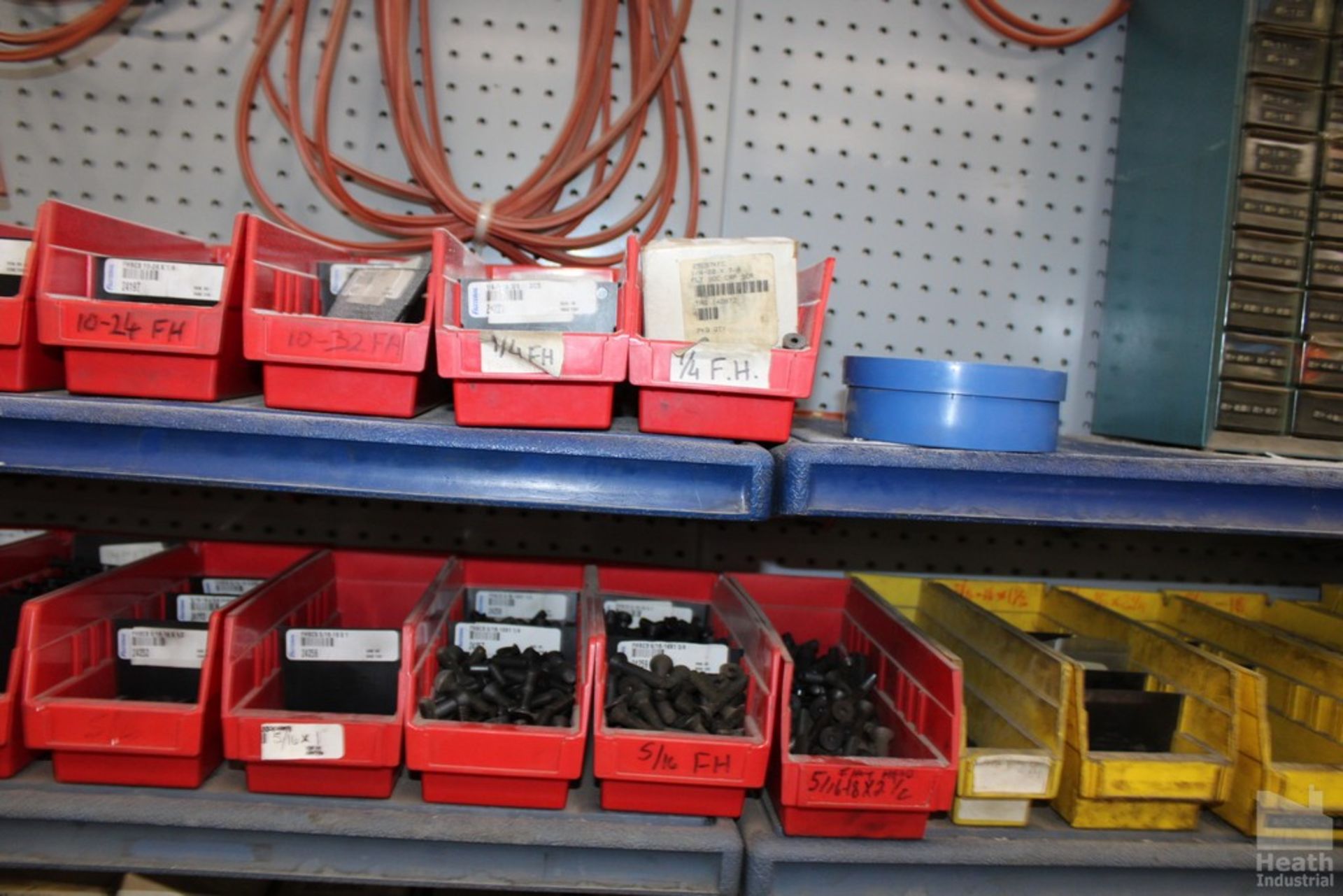 LARGE QTY OF HARDWARE IN BINS WITH SHELVES - Image 6 of 7