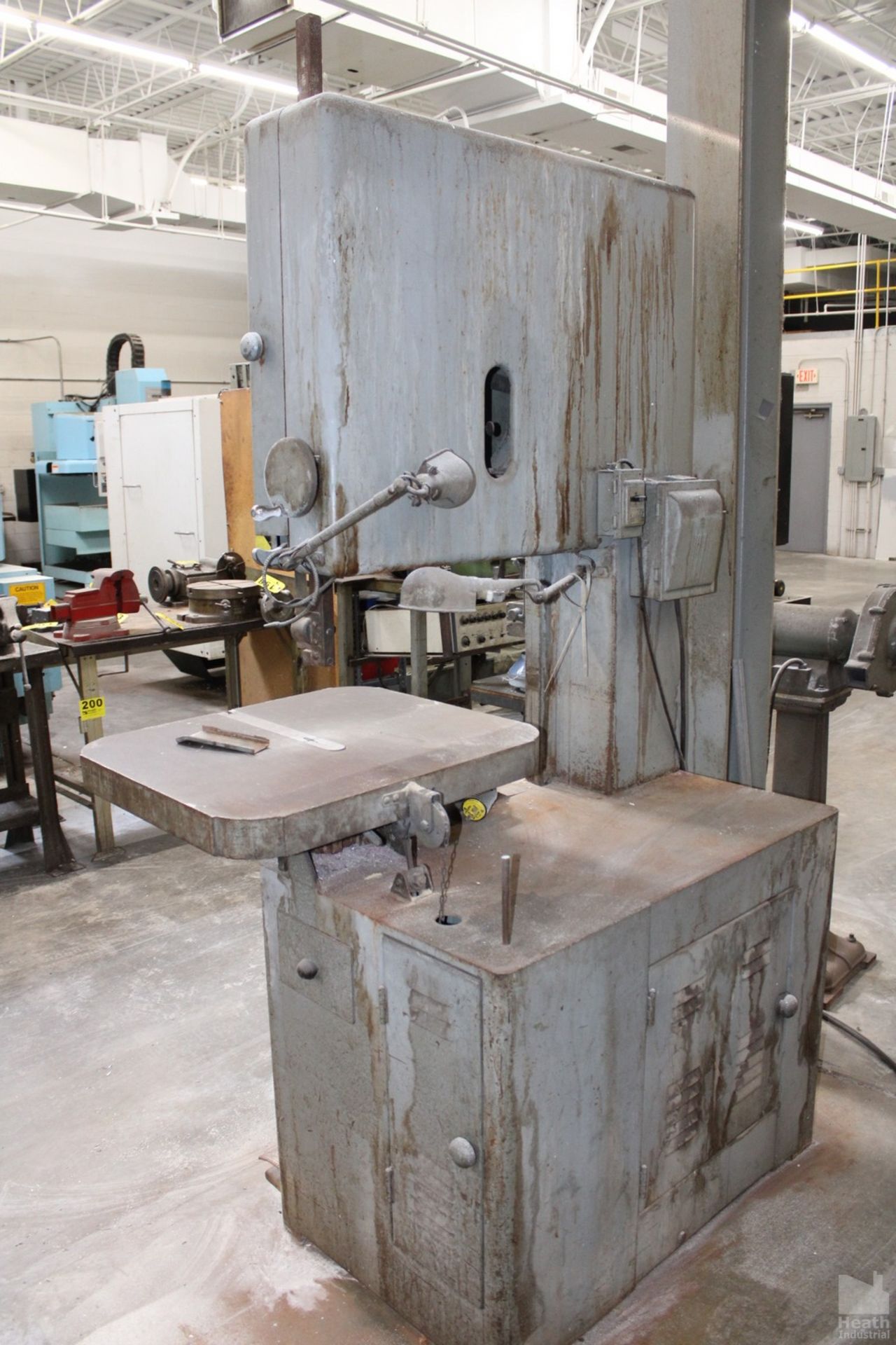 GROB MODEL NS24 24" METAL CUTTING BANDSAW S/N 2148, 28" X 24" TABLE, BLADE WELDER - Image 4 of 4