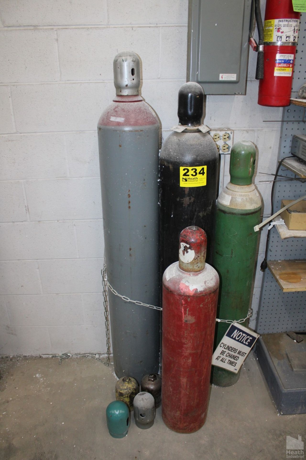 (4) COMPRESSED CYLINDERS