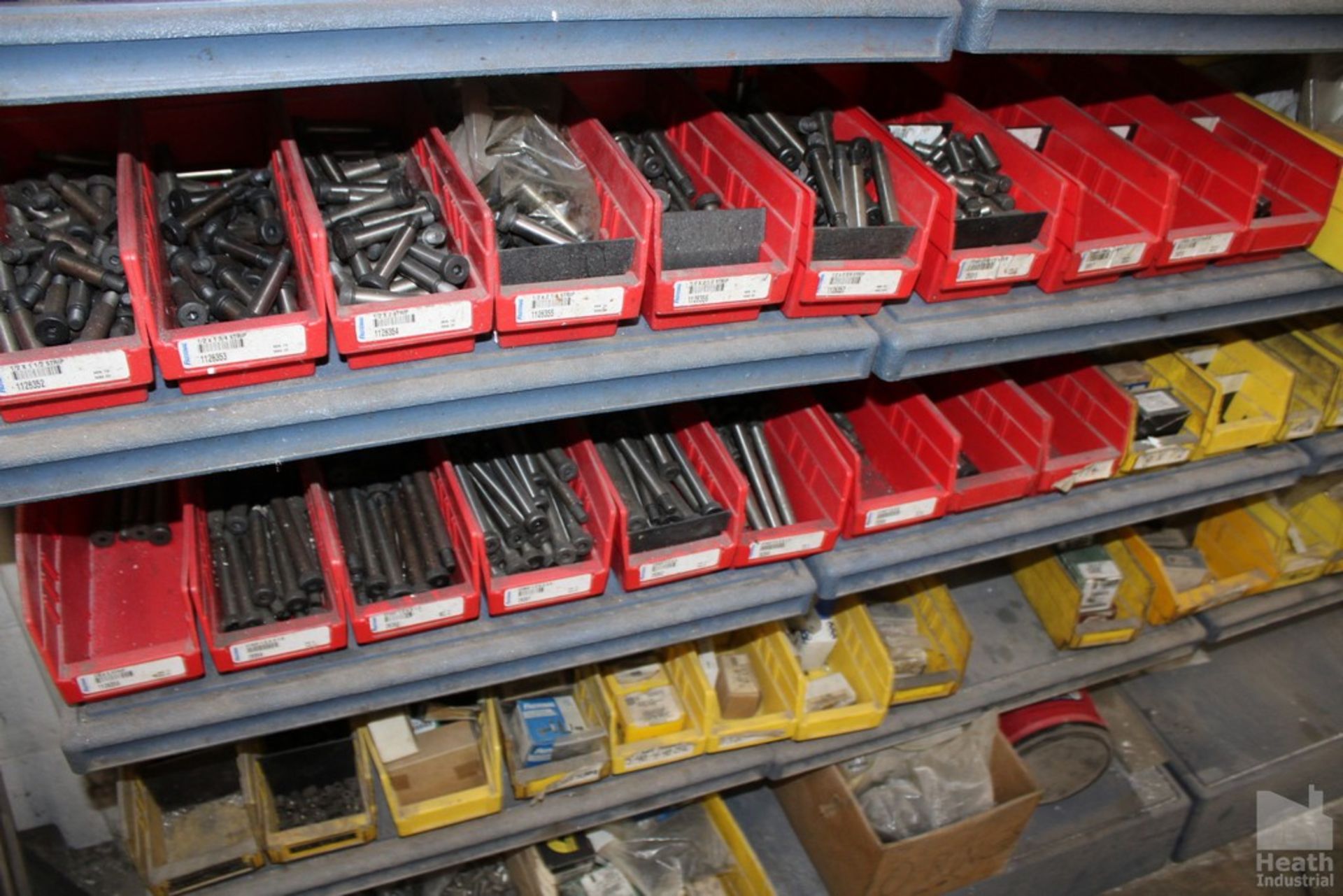 LARGE QTY OF HARDWARE IN BINS WITH SHELVES - Image 3 of 7