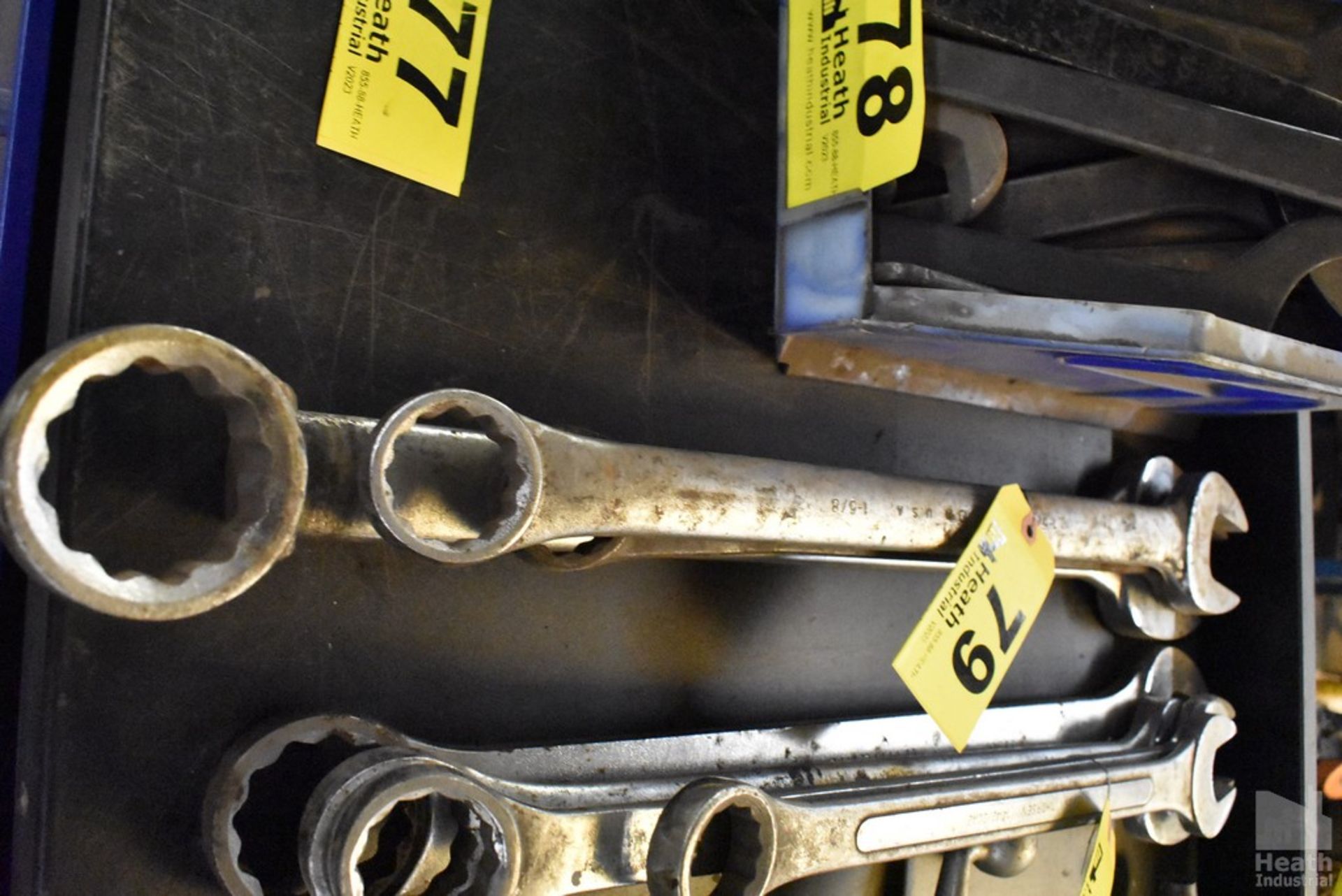 (3) LARGE OPEN AND CLOSED END WRENCHES