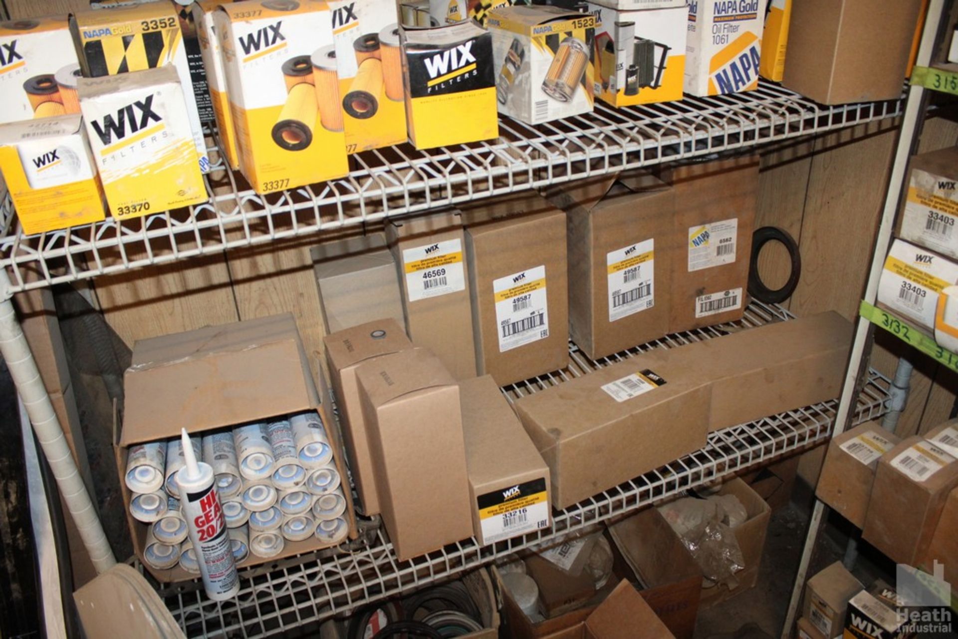 LARGE QTY TRUCK AND EQUIPMENT FILTERS WITH SHELVING UNIT - Image 3 of 3