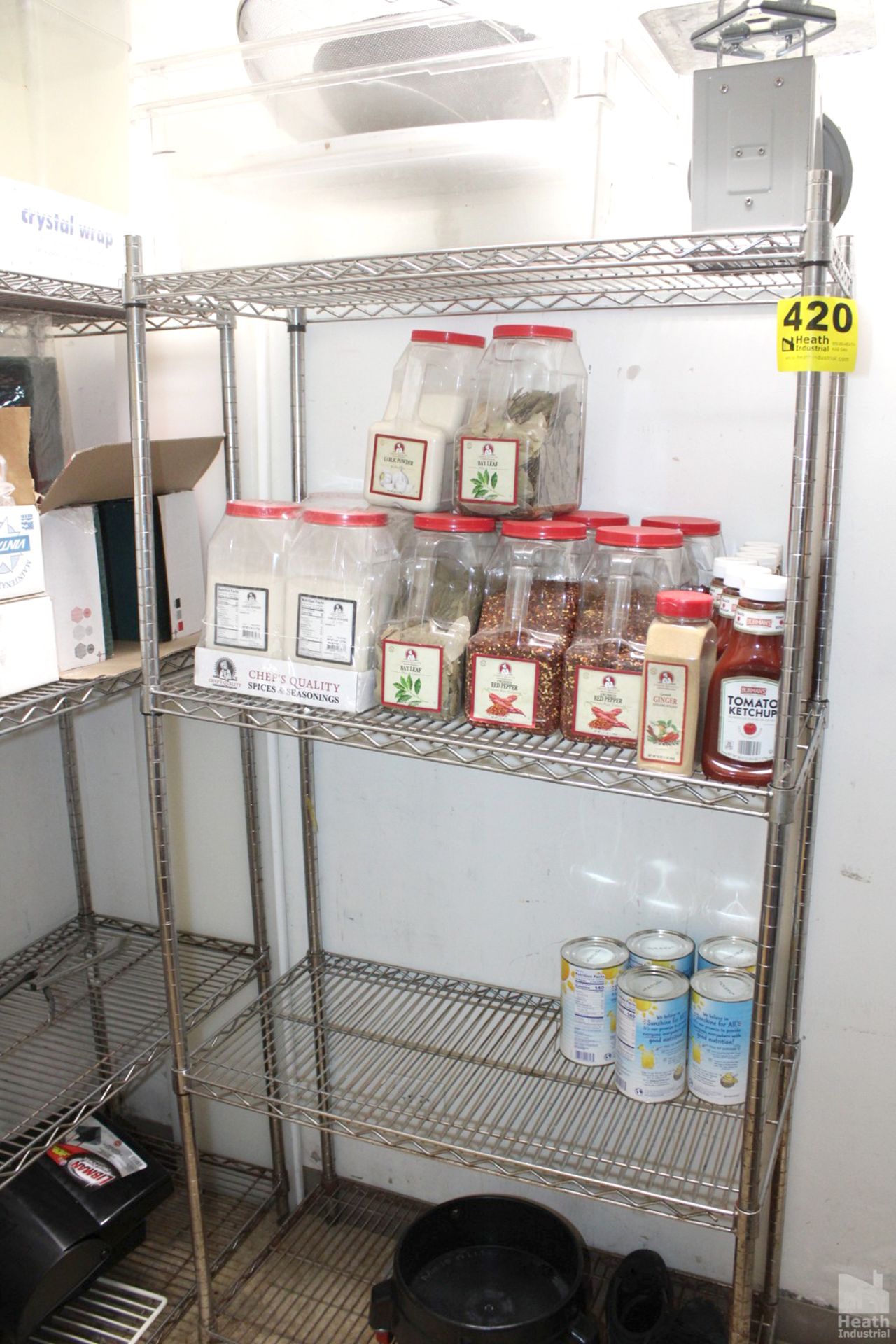 WIRE SHELVING UNIT, 36" X 18" X 72"