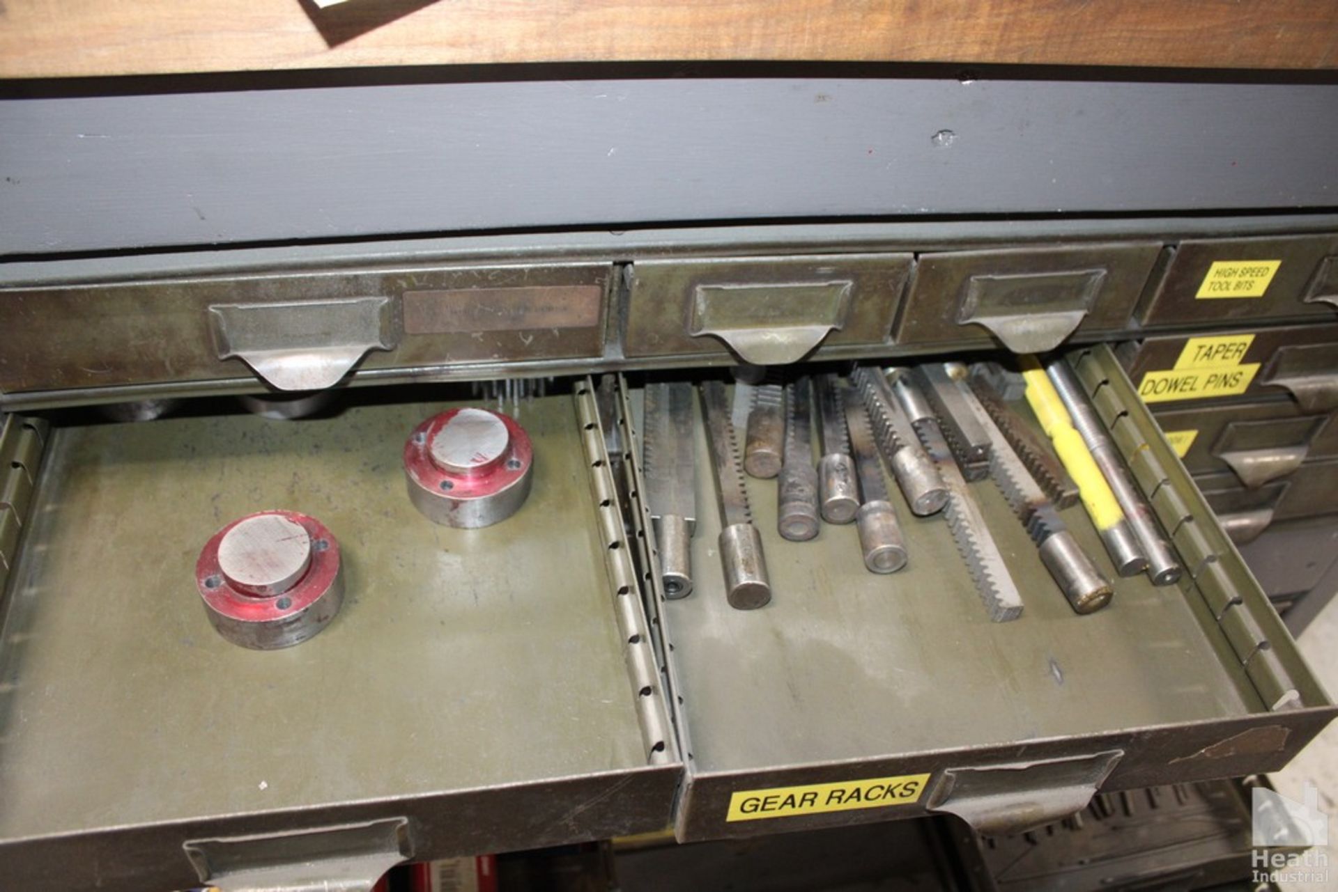 (4) PARTS CABINETS WITH CONTENTS - BEARINGS, GEAR RACKS, ETC. - Image 3 of 6