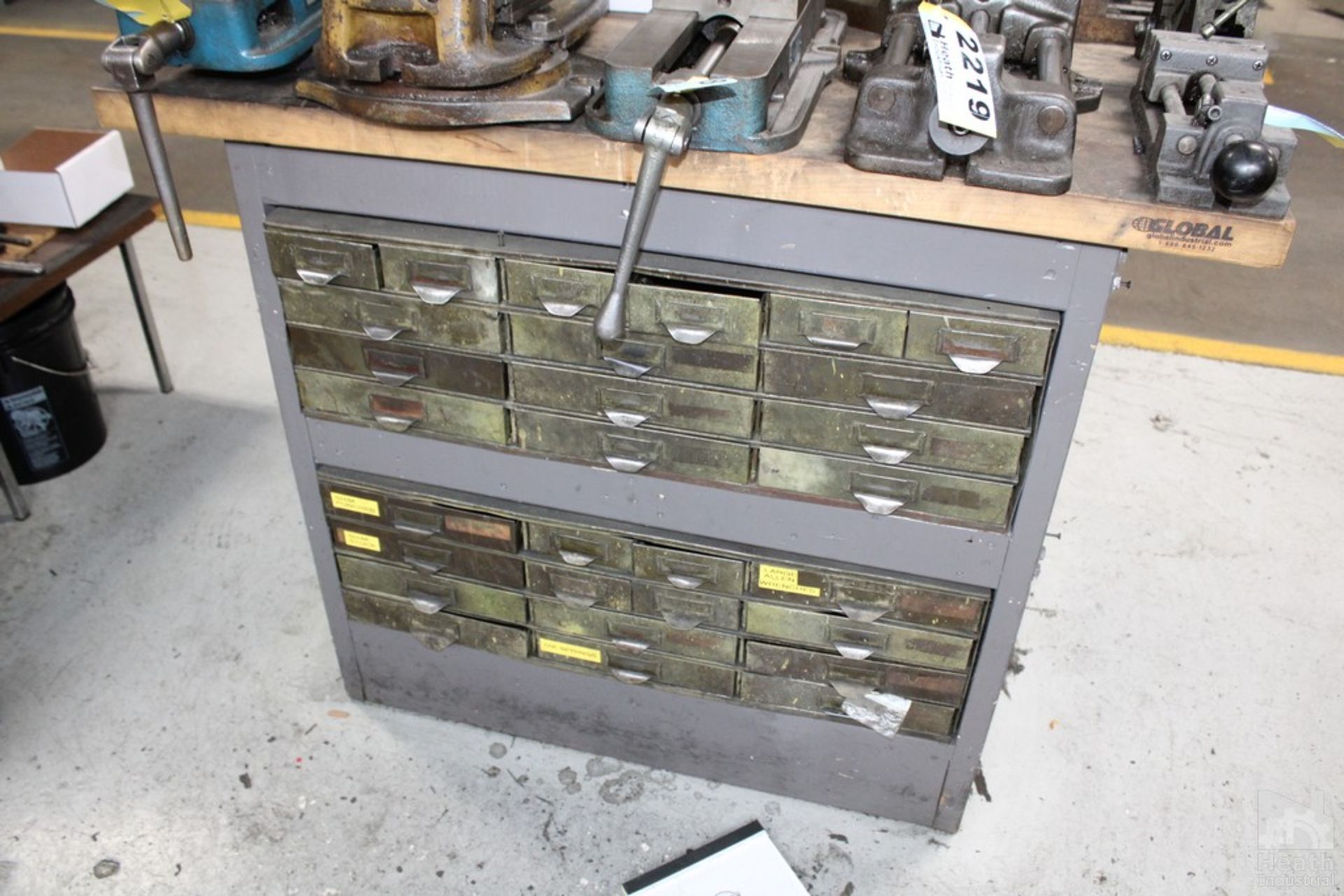 (4) PARTS CABINETS WITH CONTENTS - BEARINGS, GEAR RACKS, ETC. - Image 5 of 6