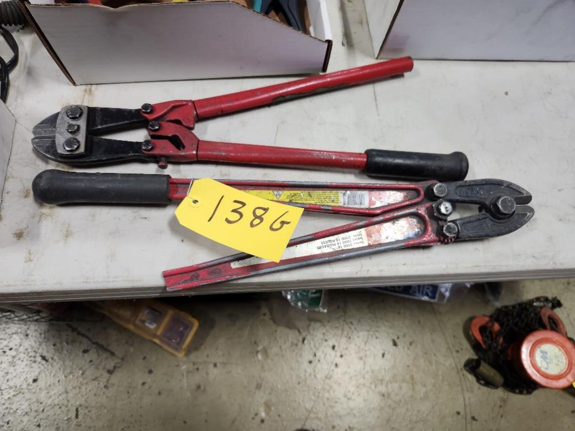 (2) 18" BOLT BUTTERS (ONE HAS A BROKEN HANDLE)