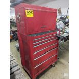 SIX DRAWER PORTABLE TOOL CART WITH TOOL CHEST