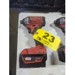 MILWAUKEE NO. 2753-20 M18 CORDLESS 1/4" HEX IMPACT DRIVER, WITH BATTERY, NO CHARGER