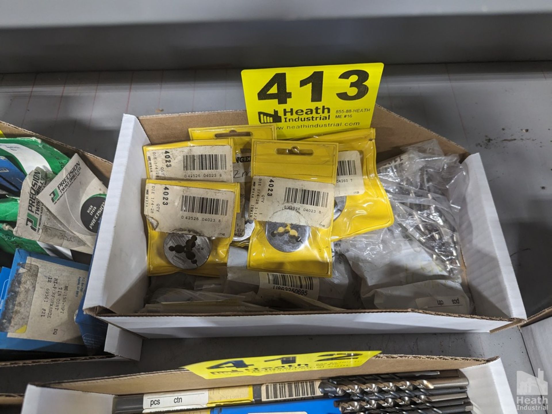 ASSORTED TOOLING AND DIES IN BOX