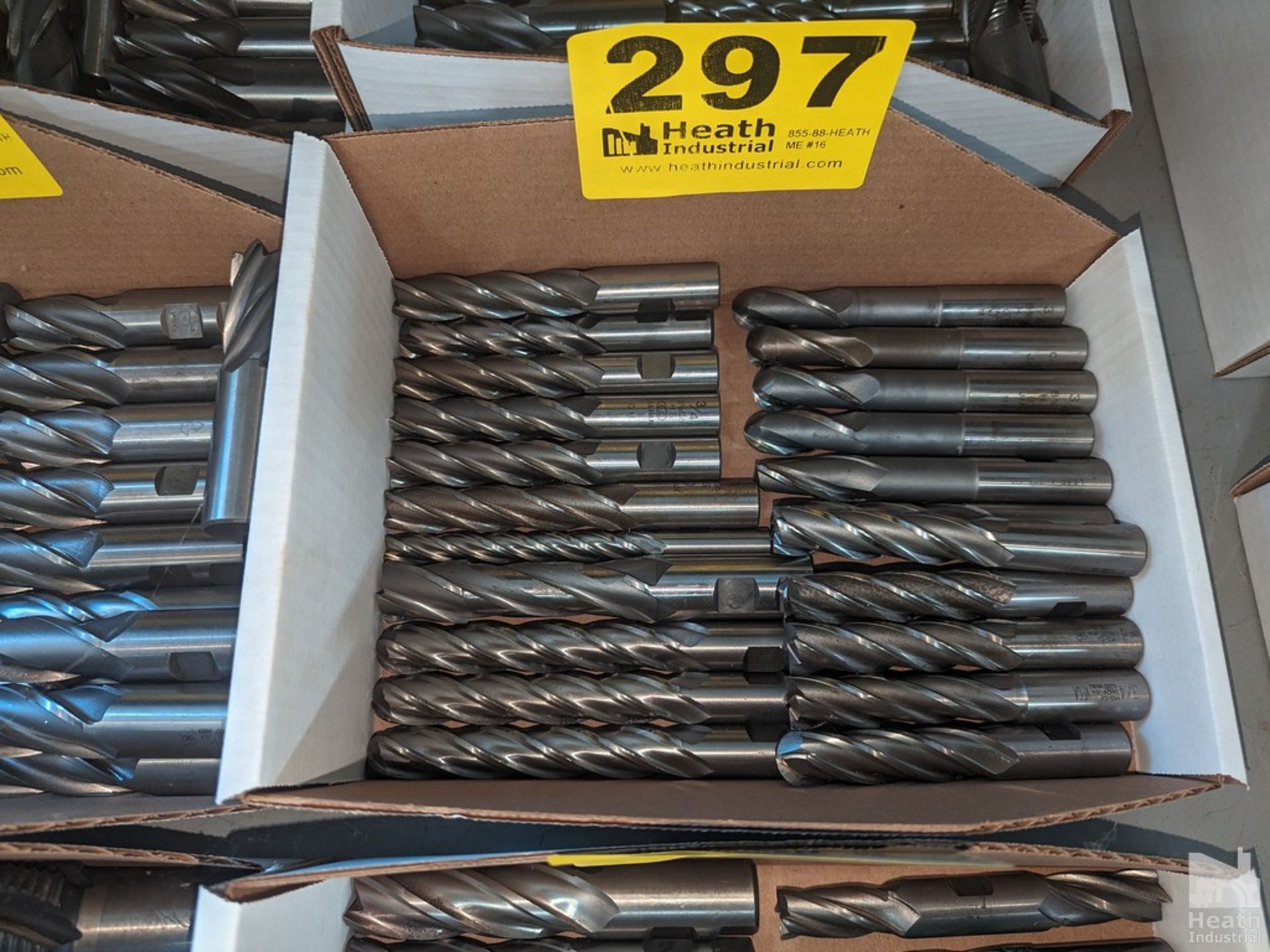 ASSORTED SINGLE END END MILLS IN BOX