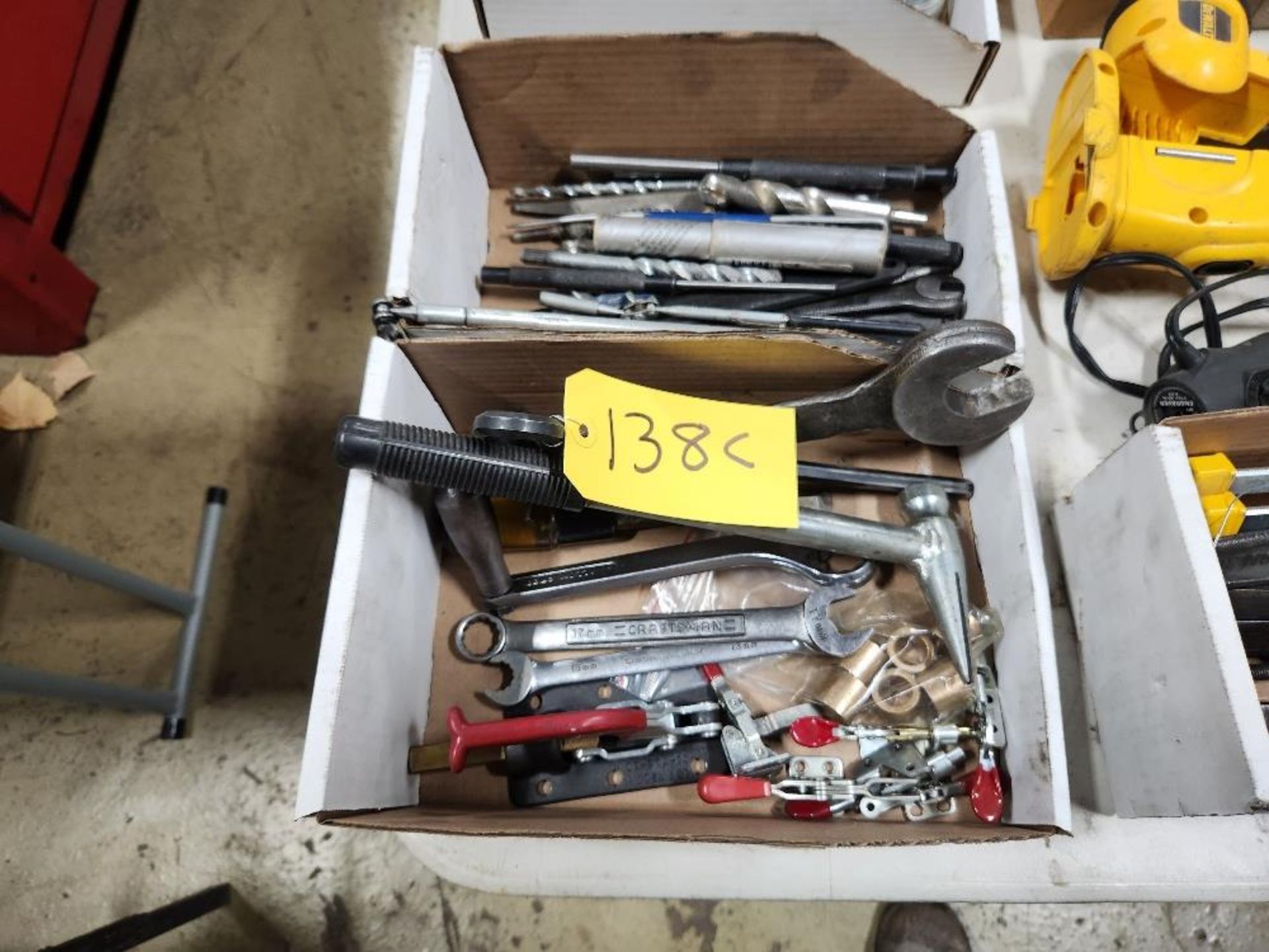 (2) BOXES OF DRILL BITS, WRENCHES AND PUNCHES