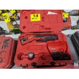 MILWAUKEE NO. 2471-20 M12 CORDLESS TUBING CUTTER, (2) BATTERIES, CHARGER, CASE