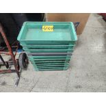 (11) STACKABLE PARTS BINS 20" X 11" X 3"