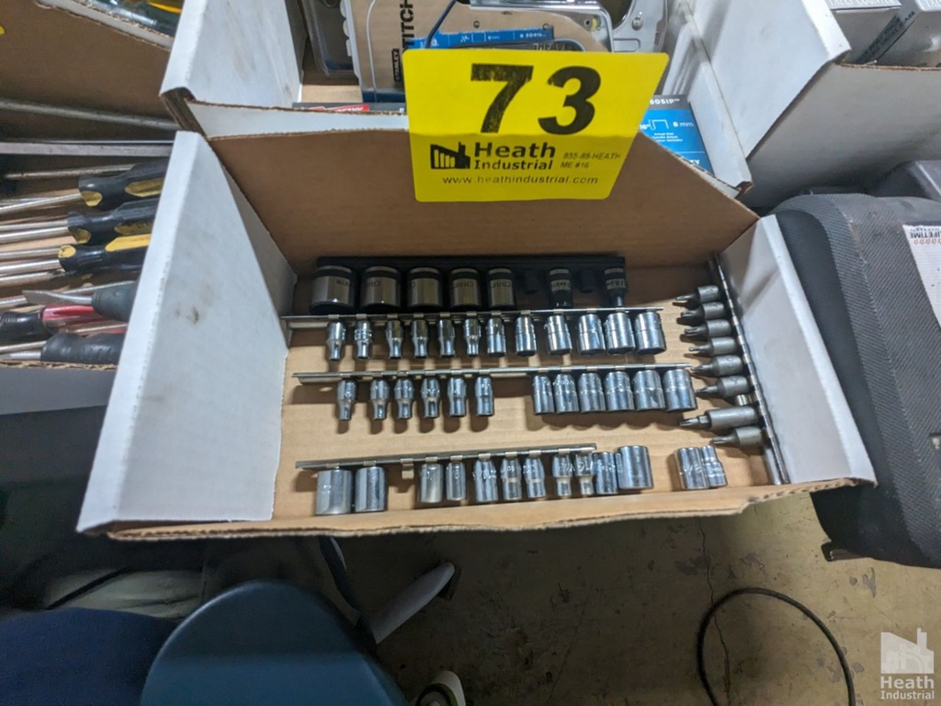 ASSORTED 3/8" & 1/4" SOCKETS IN BOX