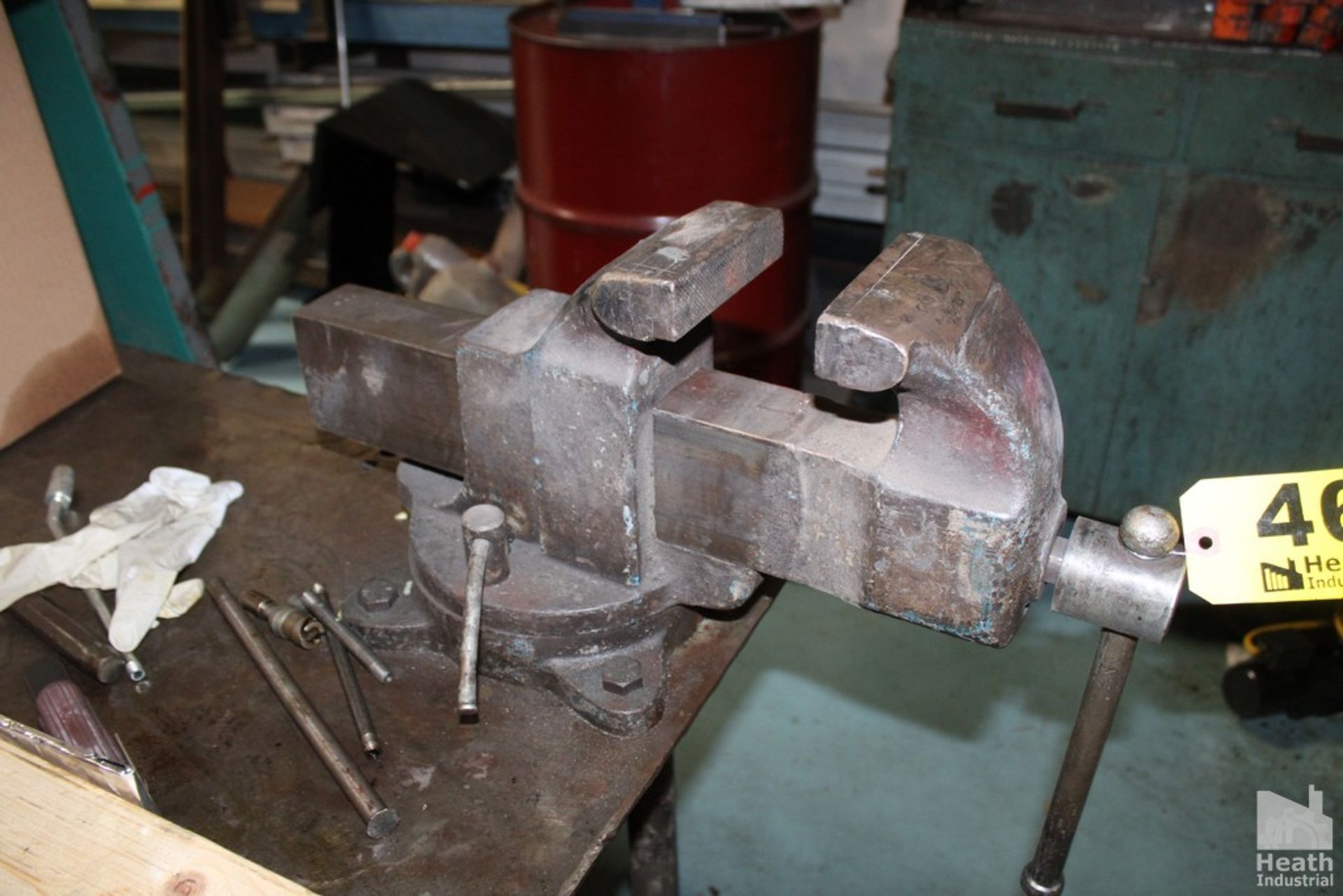 WELDING TABLE, 80" X 46" X 34" WITH MORGAN 5" SWIVEL VISE - Image 2 of 2