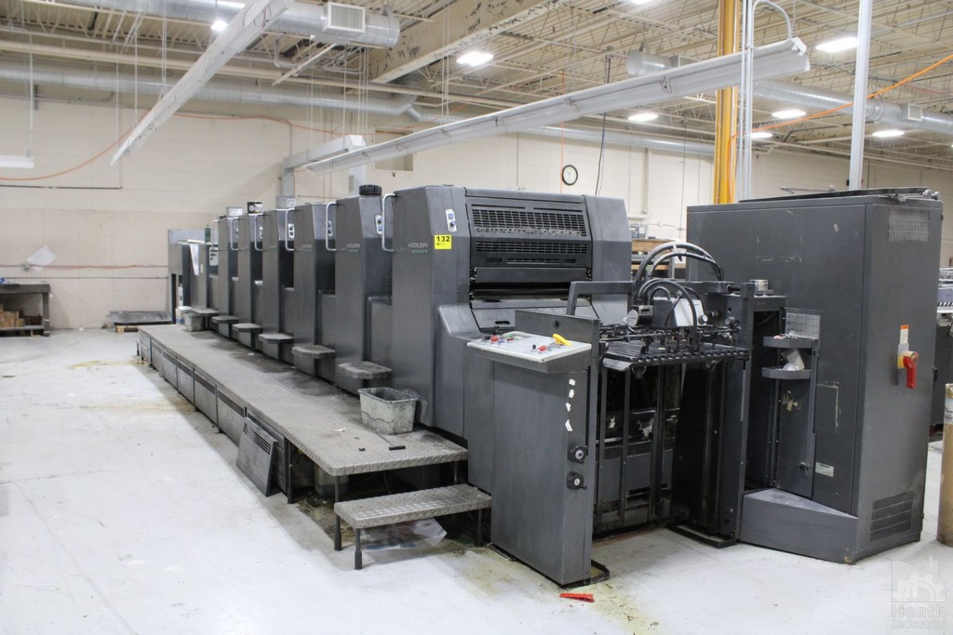 HEIDELBERG 28-3/8"X40" 6 COLOR MODEL SM 74+6-P3-L SPEEDMASTER SHEET FED PRINTING PRESS WITH ROYSE