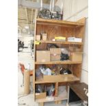 SHELVING UNIT AND CONTENTS OF PRINT SUPPLIES AND ACCESSORIES