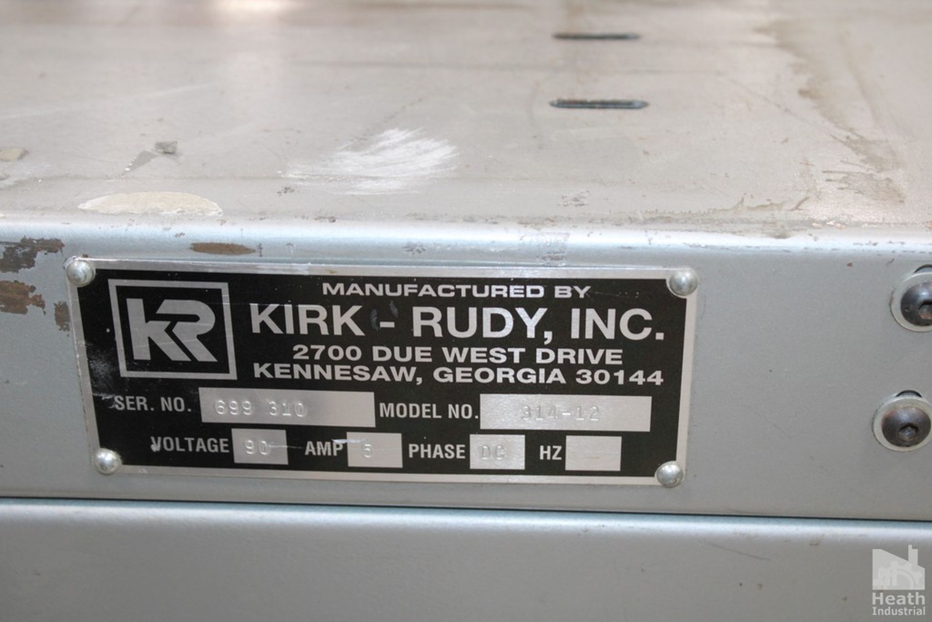 KIRK RUDY MODEL 314-12 S/N 699310 PORTABLE BELT CONVEYOR - Image 4 of 4