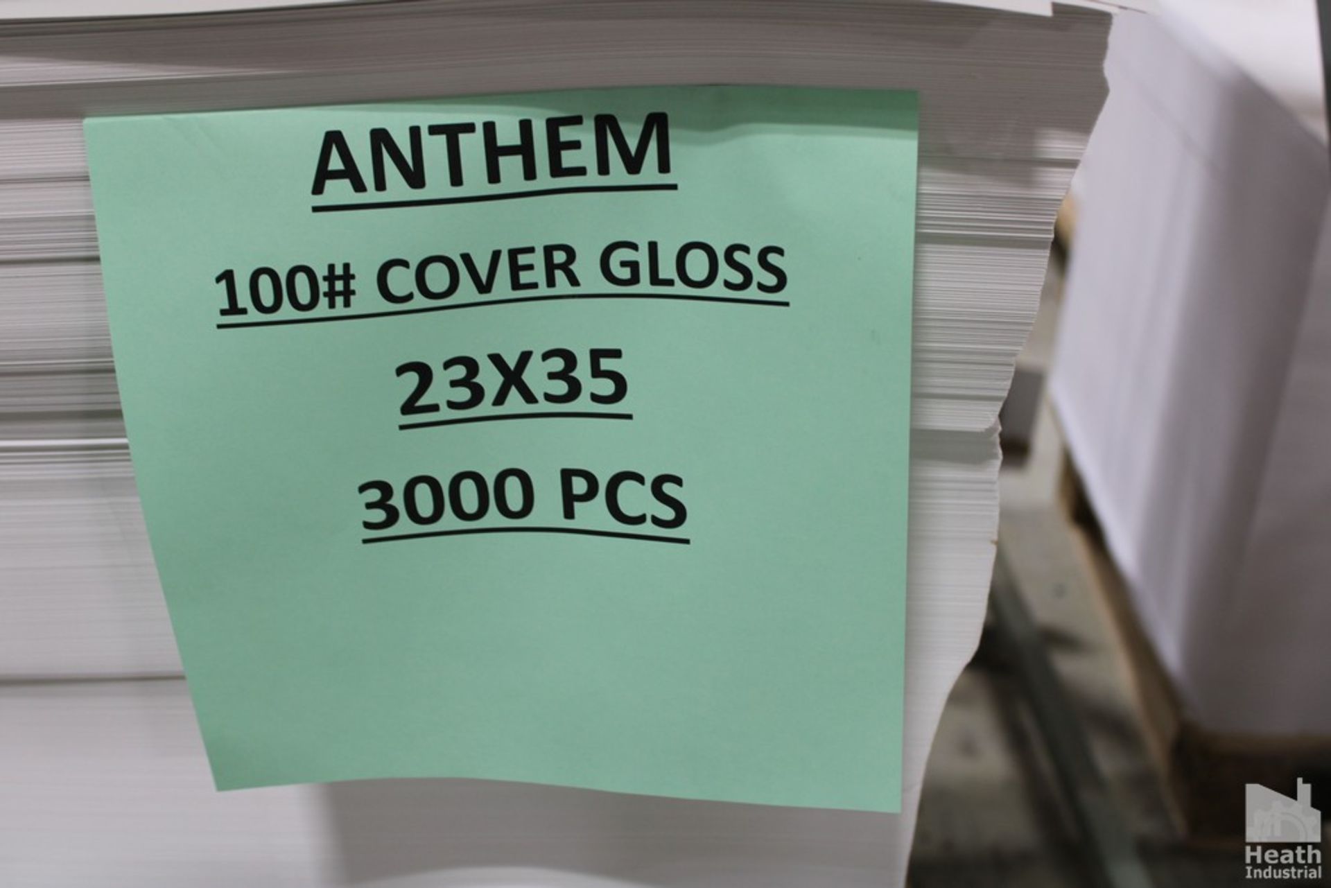 SKID OF ANTHEM COVER GLOSS 23" X 35" PAPER APPROXIMATELY 3,000 SHEETS - Image 2 of 2