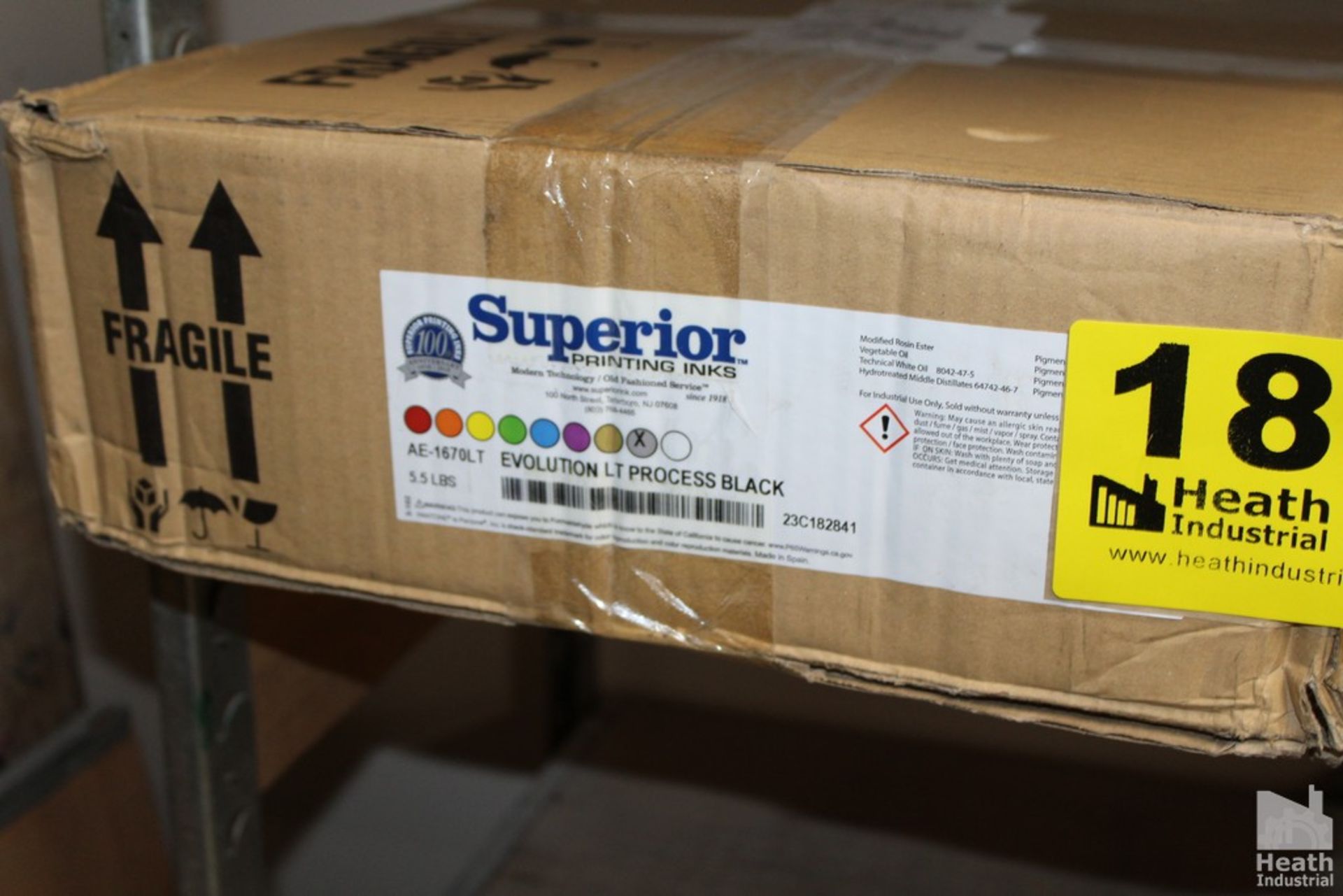 (1) CASE SUPERIOR PRINTING INK BLACK COLOR - Image 2 of 2