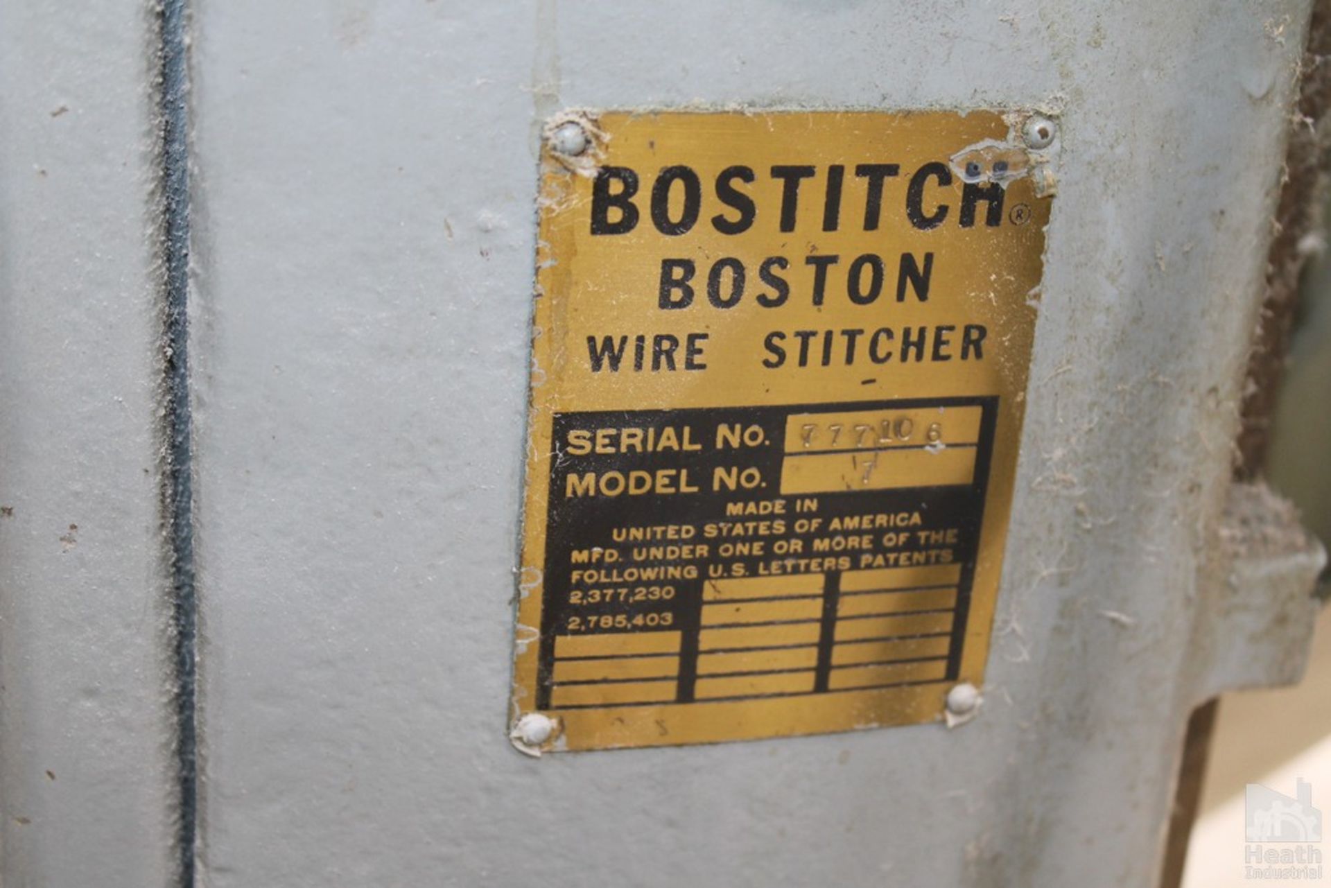 BOSTITCH MODEL 7 WIRE STITCHER S/N 777106 - Image 4 of 5
