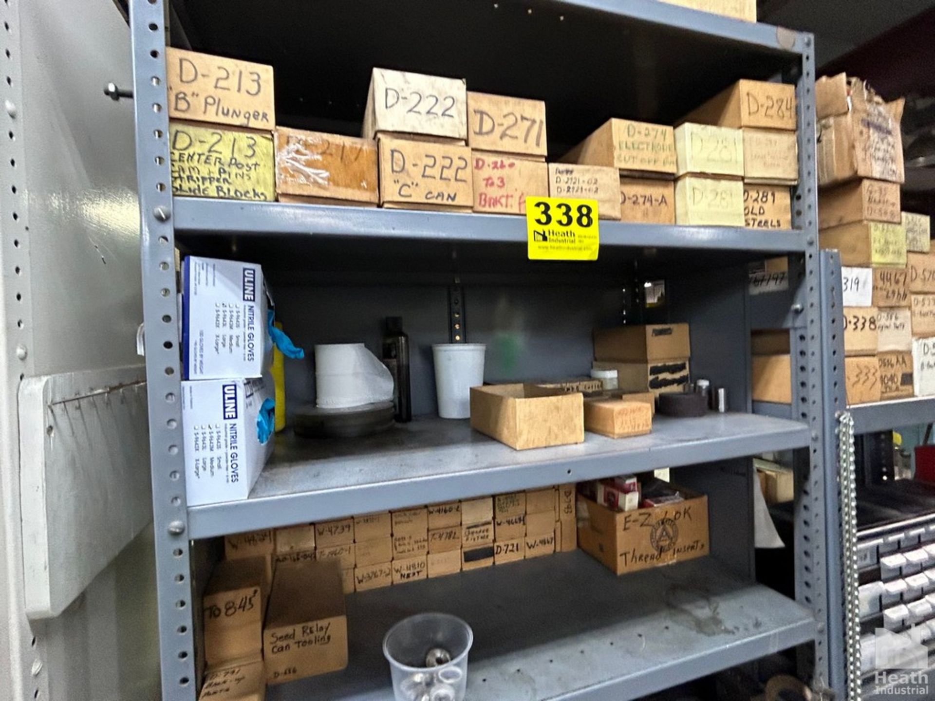 STEEL SHELVING UNIT WITH CONTENTS 36" X 18" X 84" - Image 3 of 5