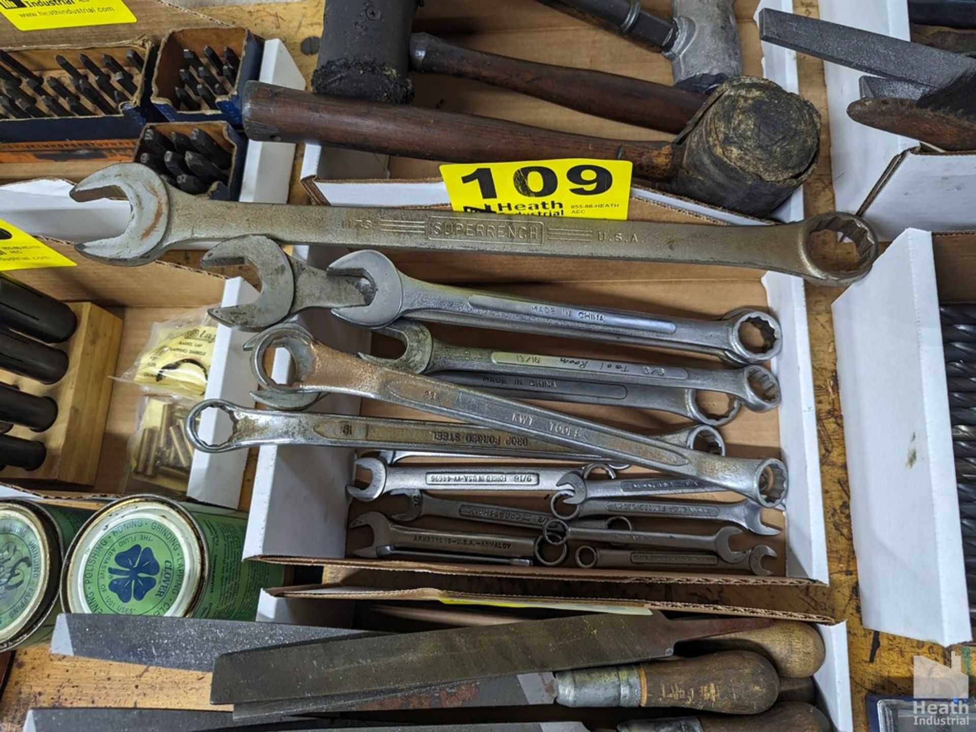 ASSORTED OPEN AND CLOSED END WRENCHES IN BOX