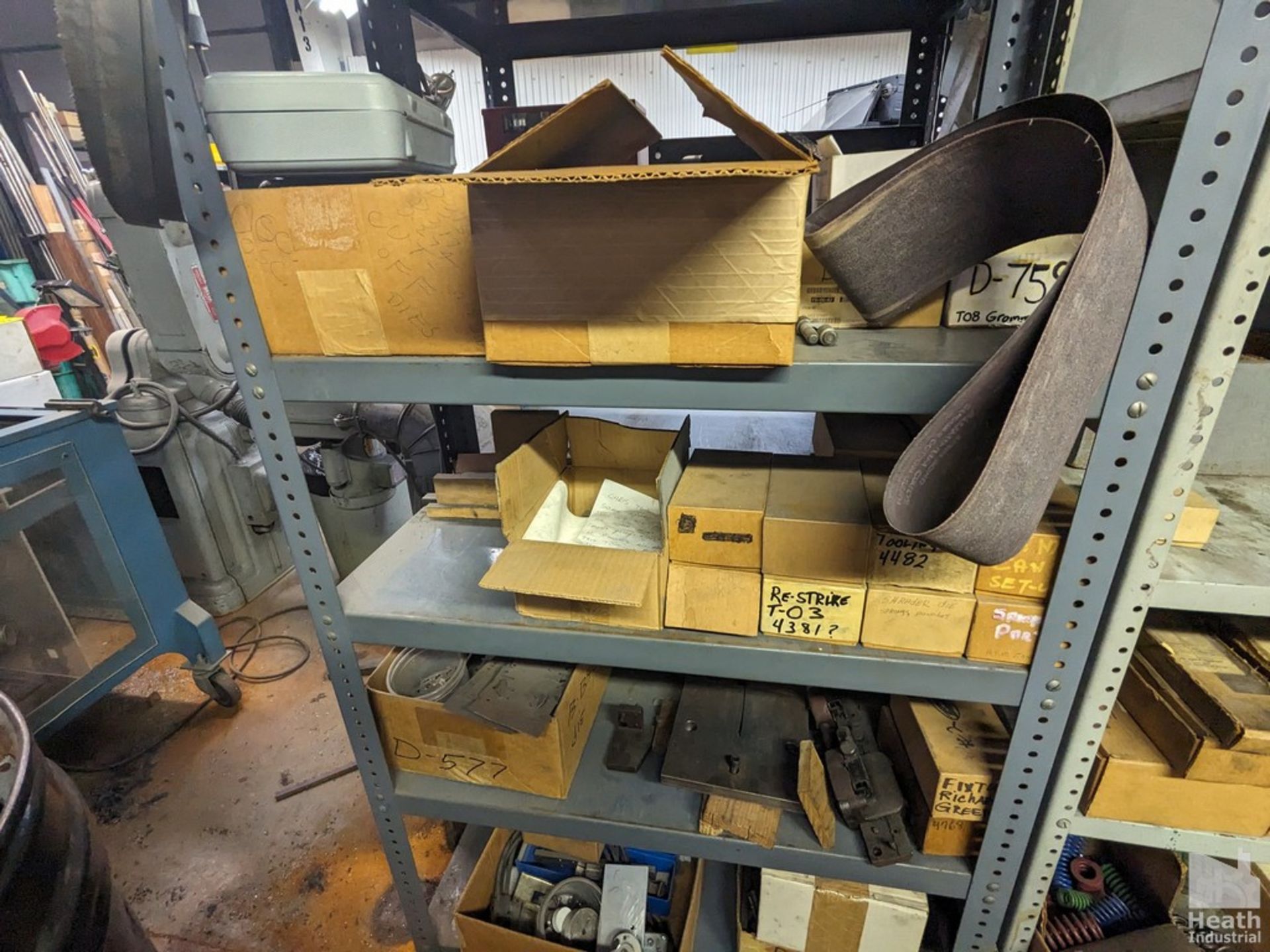 ADJUSTABLE STEEL SHELVING UNIT WITH CONTENTS, 36" X 18" X 72" - Image 4 of 5