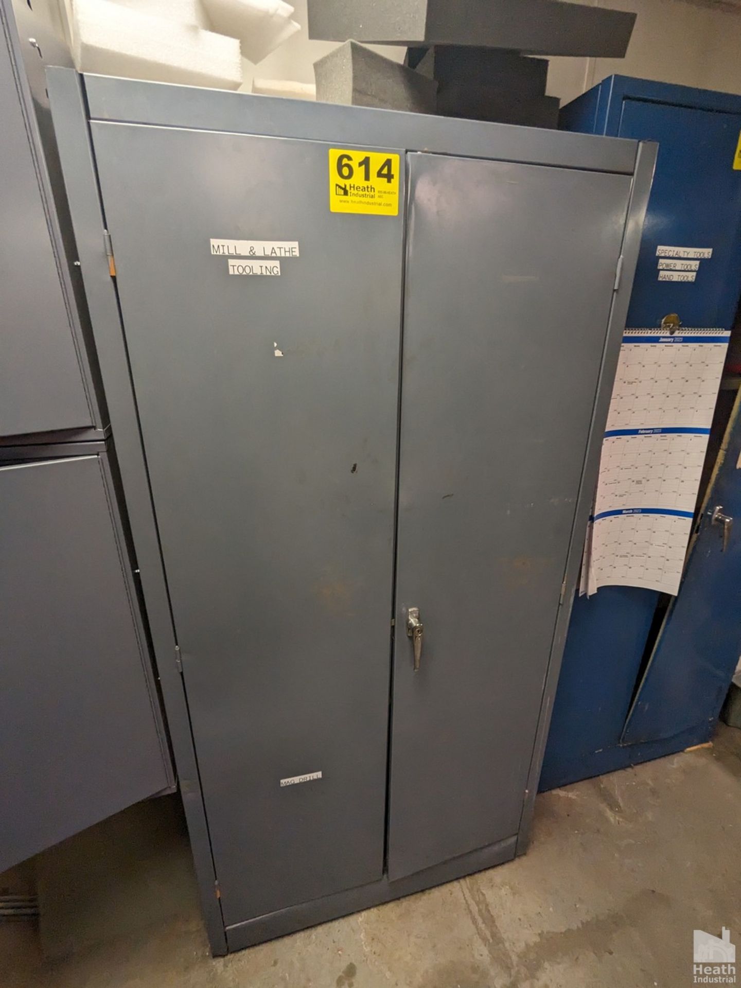 TWO DOOR STEEL STORAGE CABINET, 36" X 24" X 78"