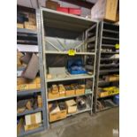 ADJUSTABLE STEEL SHELVING UNIT WITH CONTENTS, 36" X 18" X 72"