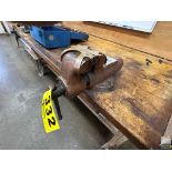 WILTON 4" BULLET VISE WITH WOOD TOP WORK BENCH 72" X 30" X 34"